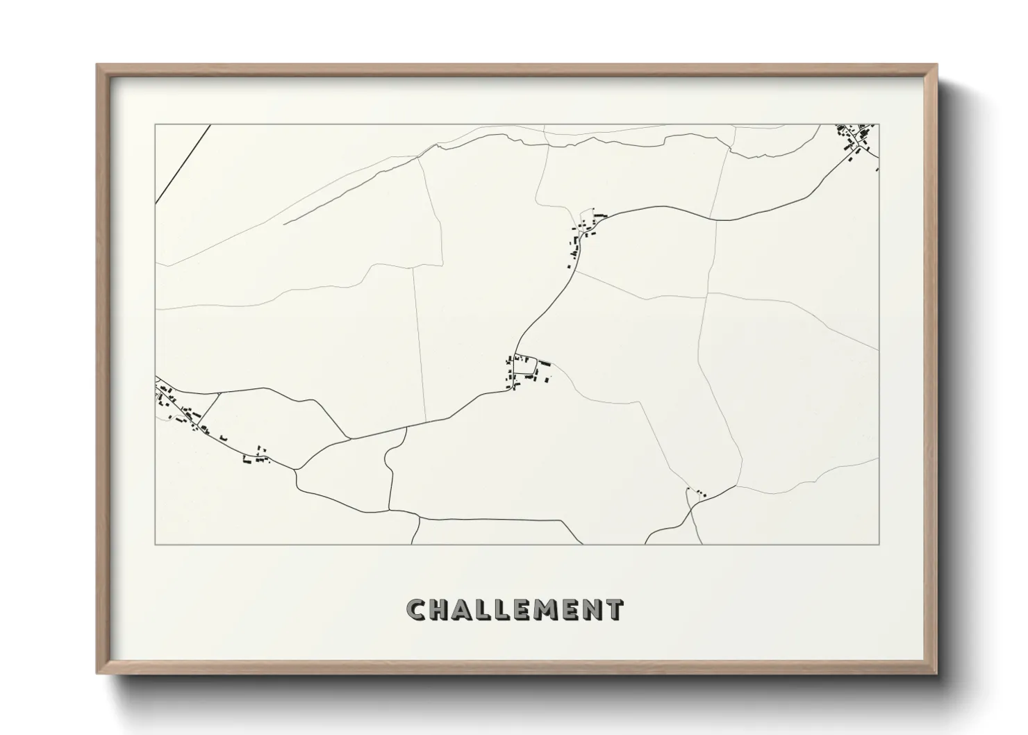 Une affiche de carte sur Challement