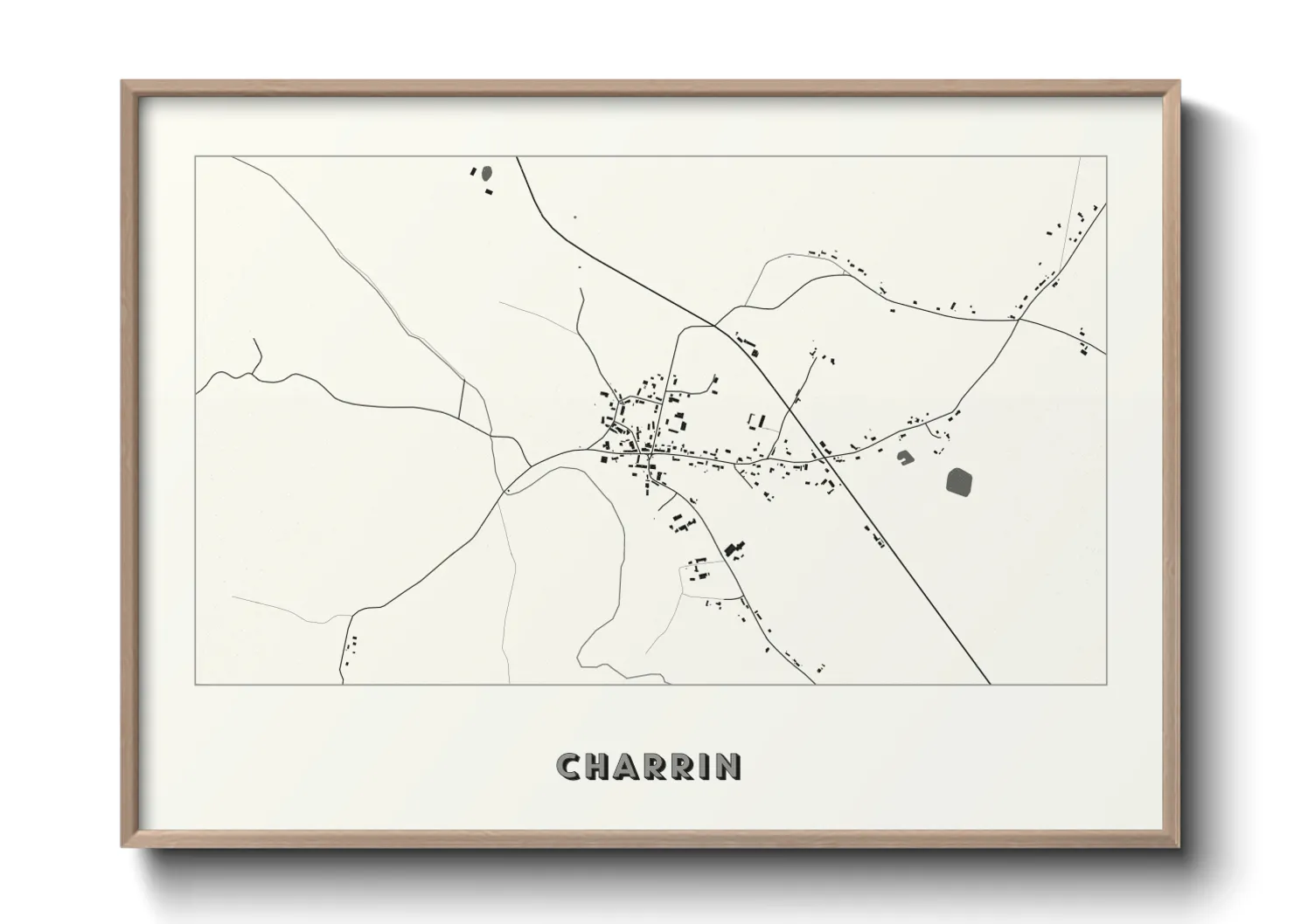 Une affiche de carte sur Charrin