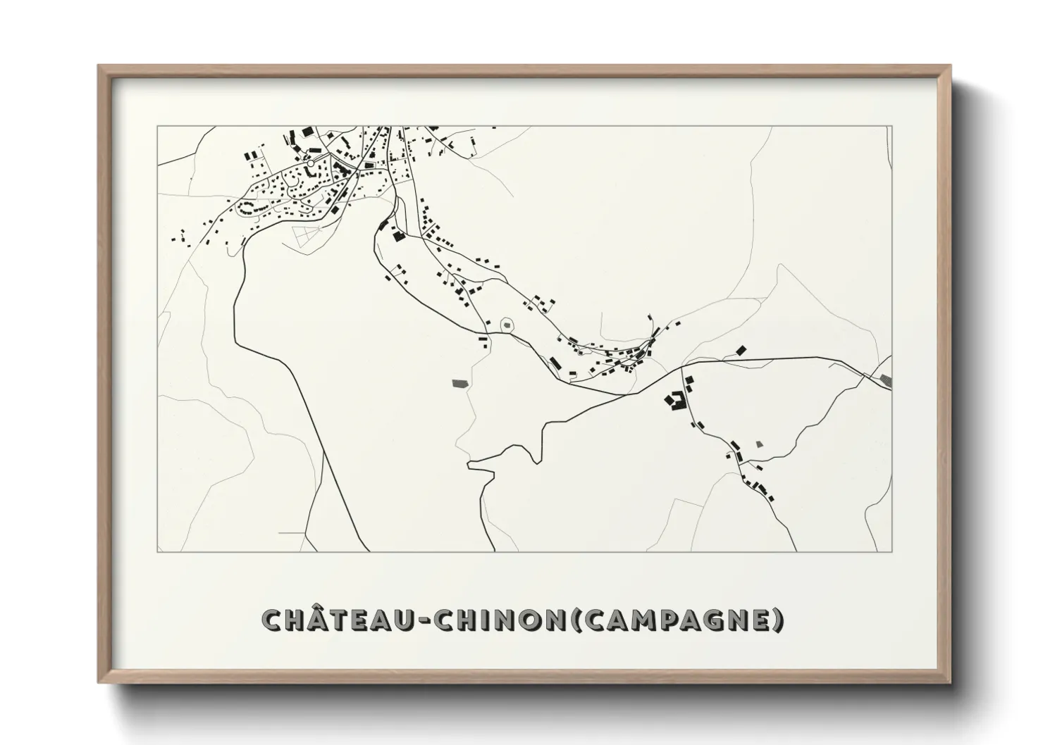 Une affiche de carte sur Château-Chinon(Campagne)