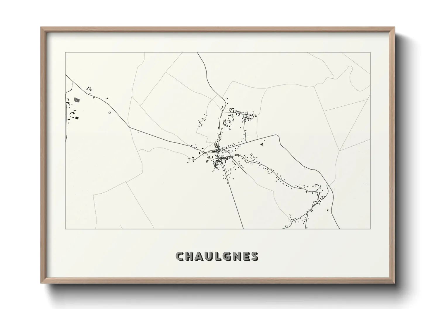 Une affiche de carte sur Chaulgnes