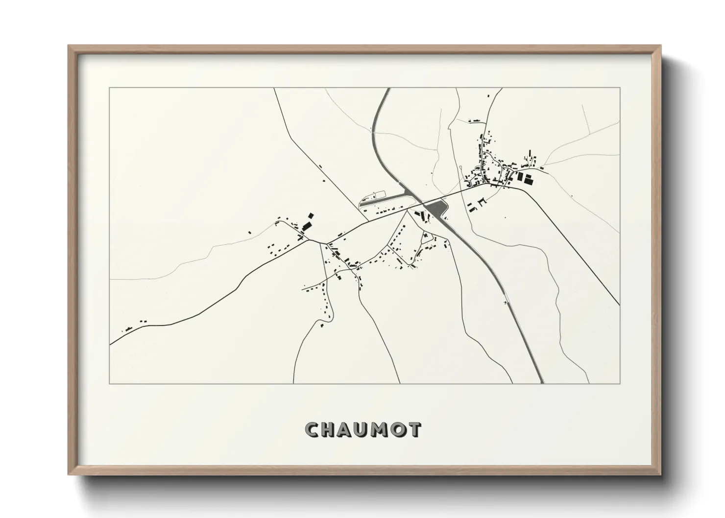 Une affiche de carte sur Chaumot