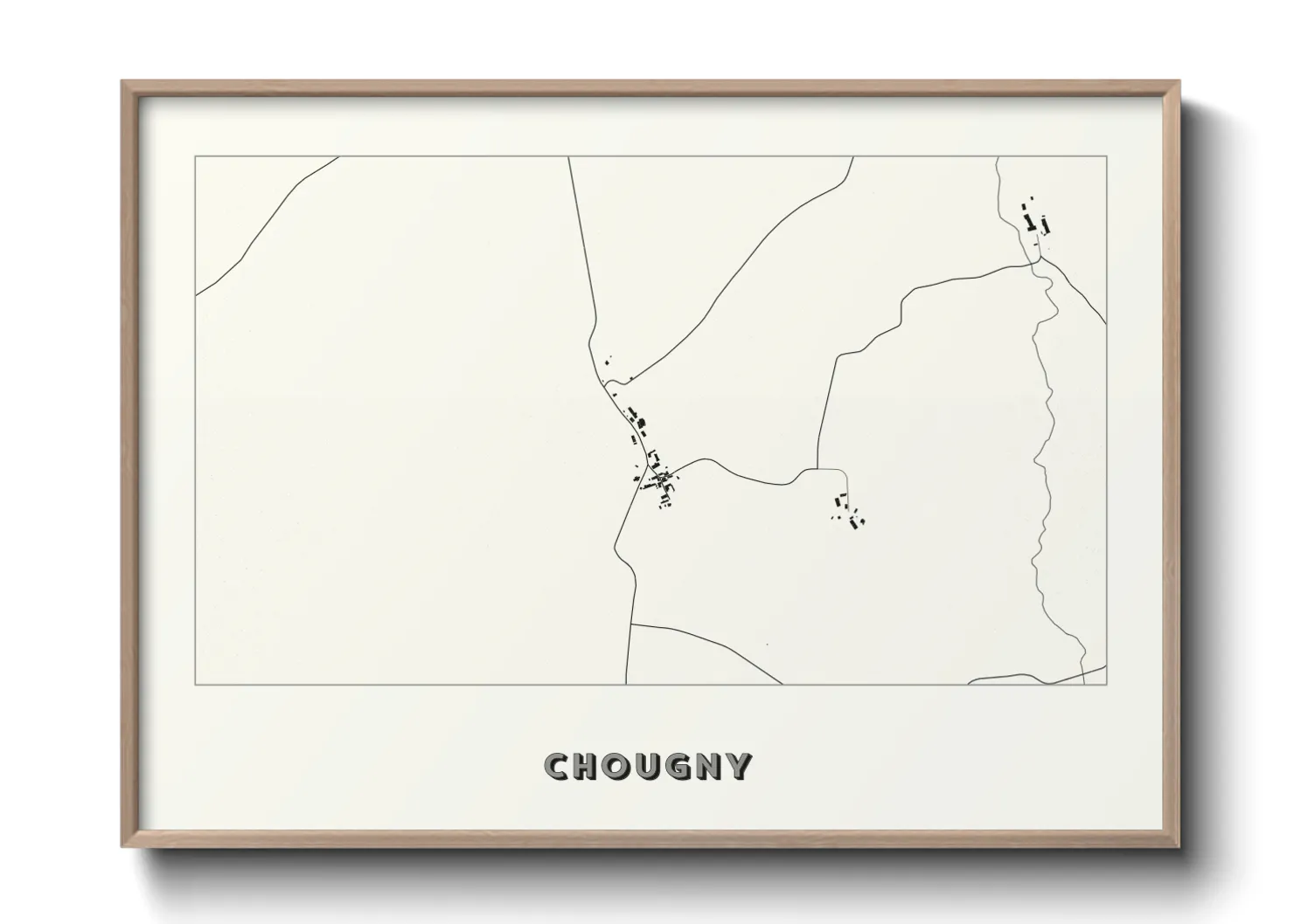 Une affiche de carte sur Chougny