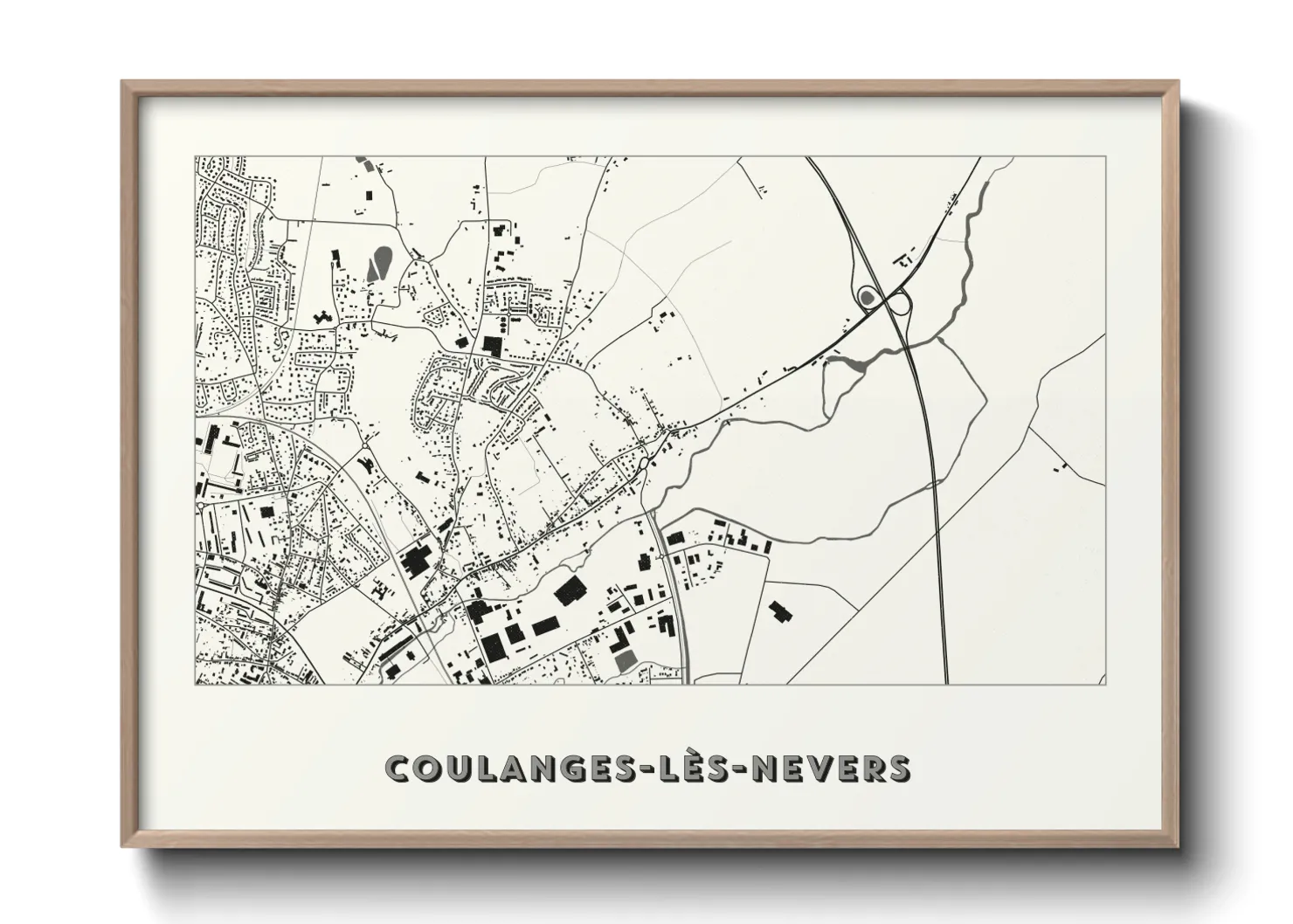 Une affiche de carte sur Coulanges-lès-Nevers