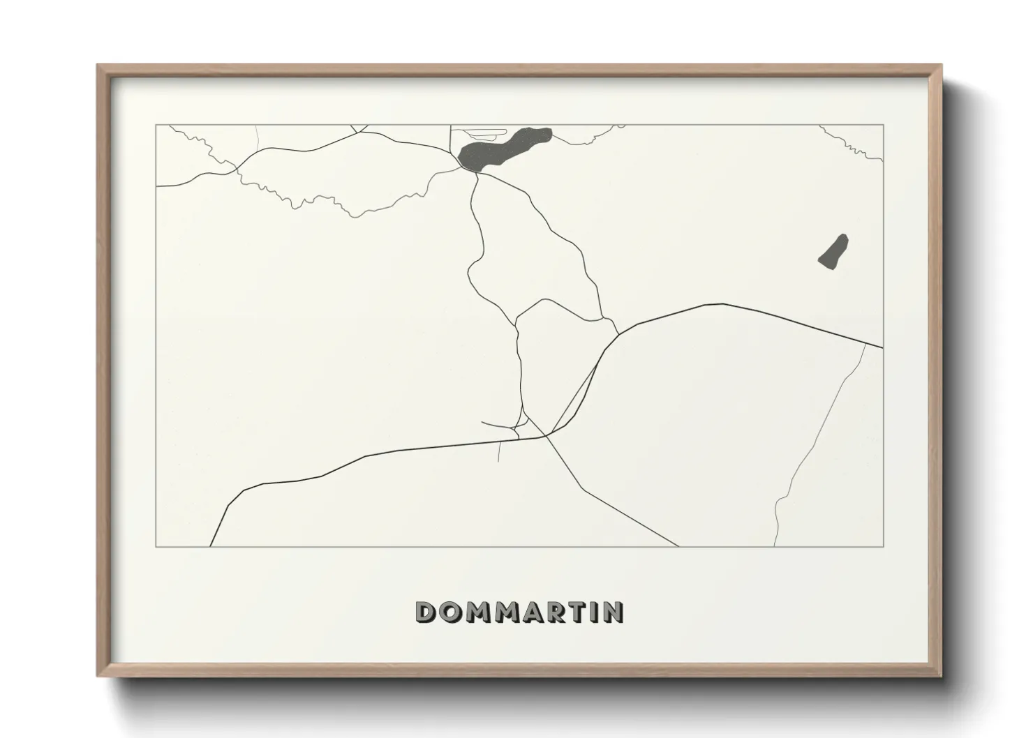 Une affiche de carte sur Dommartin