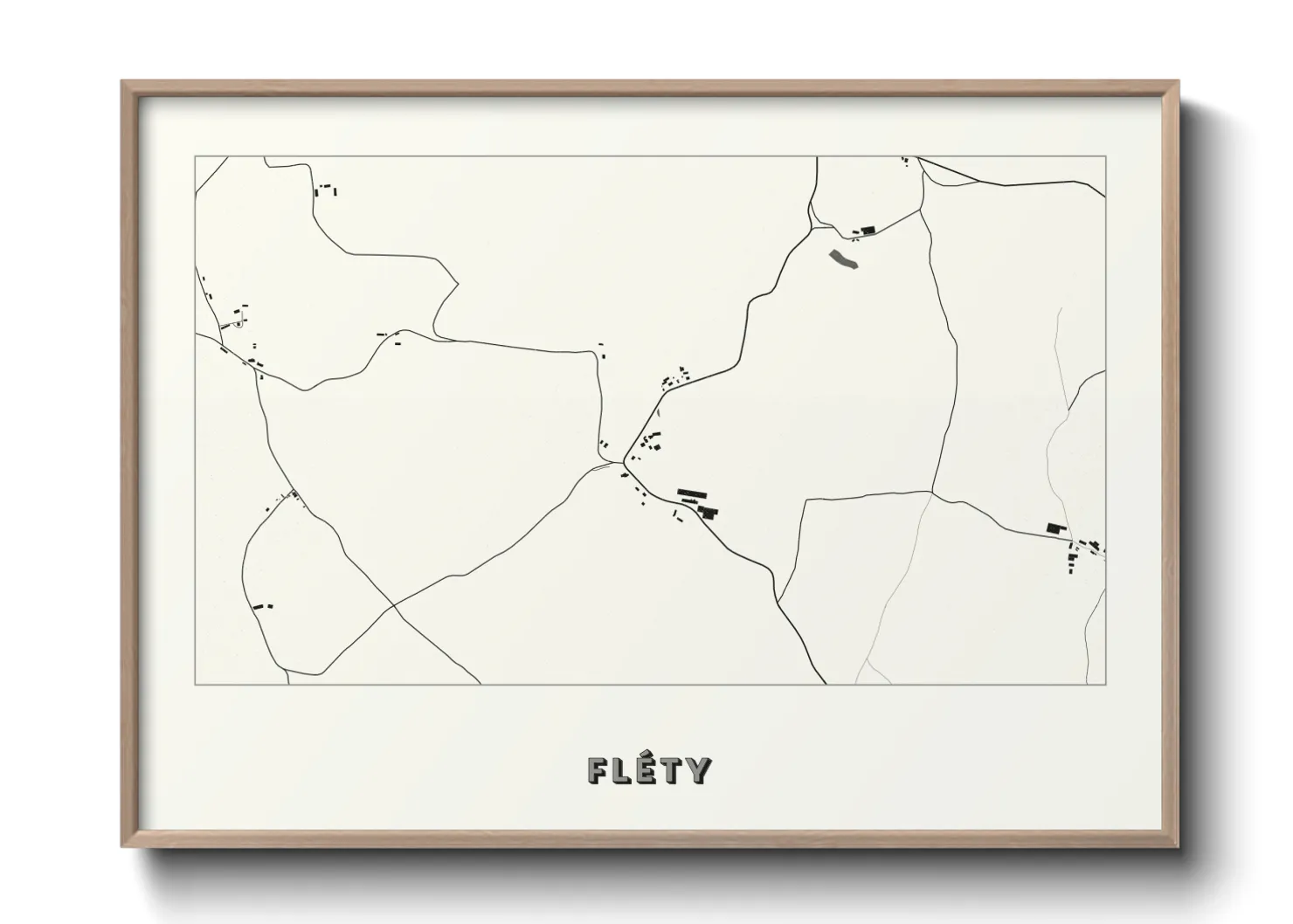 Une affiche de carte sur Fléty