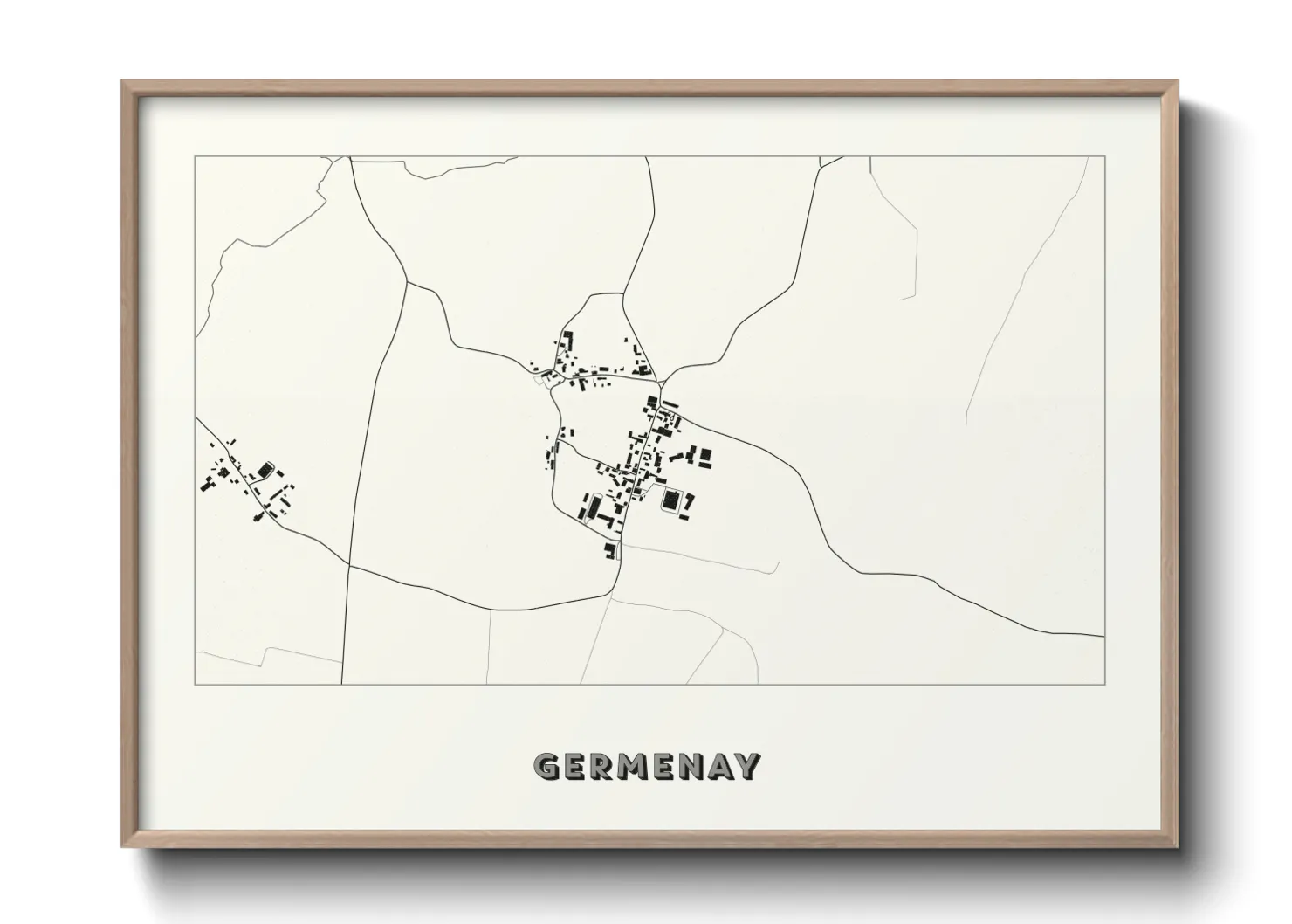 Une affiche de carte sur Germenay