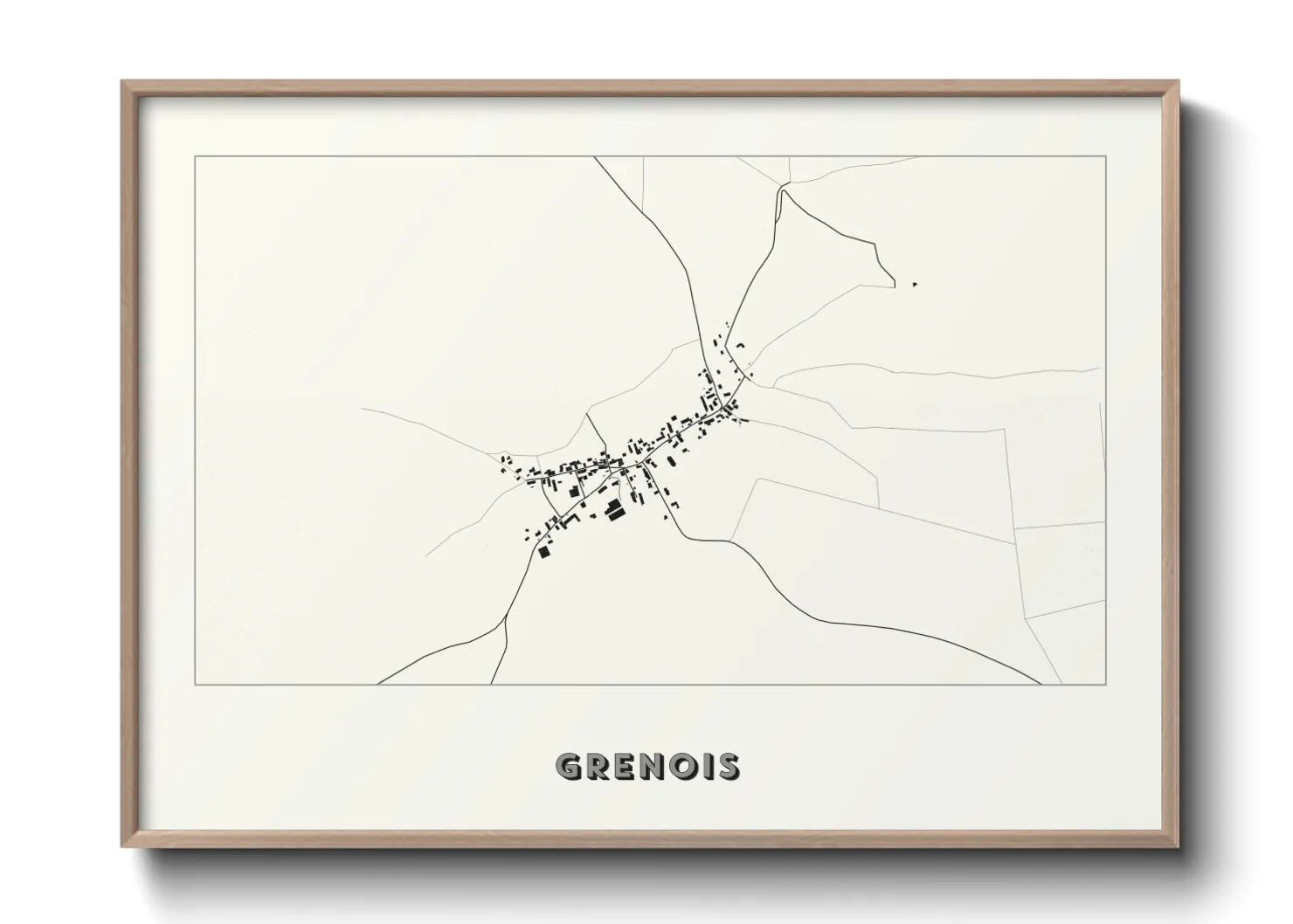Une affiche de carte sur Grenois