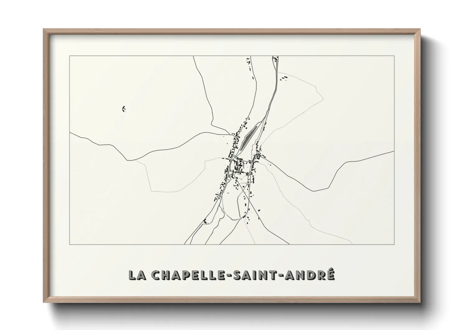 Une affiche de carte sur La Chapelle-Saint-André