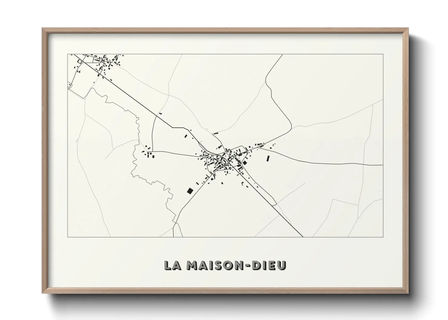 Une affiche de carte sur La Maison-Dieu