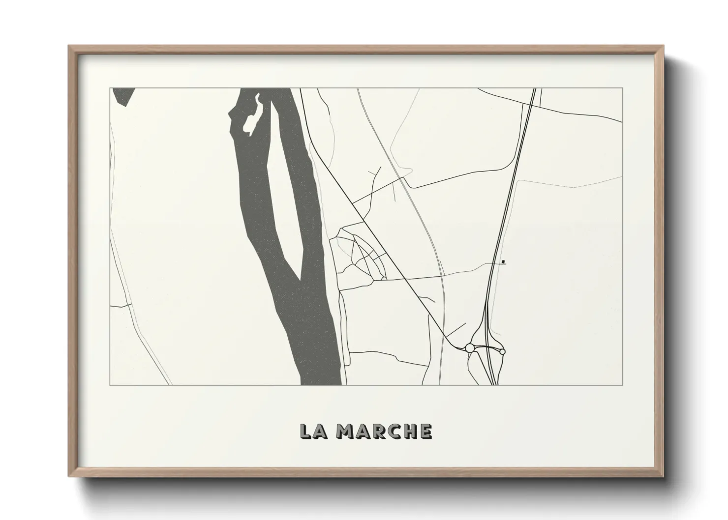 Une affiche de carte sur La Marche