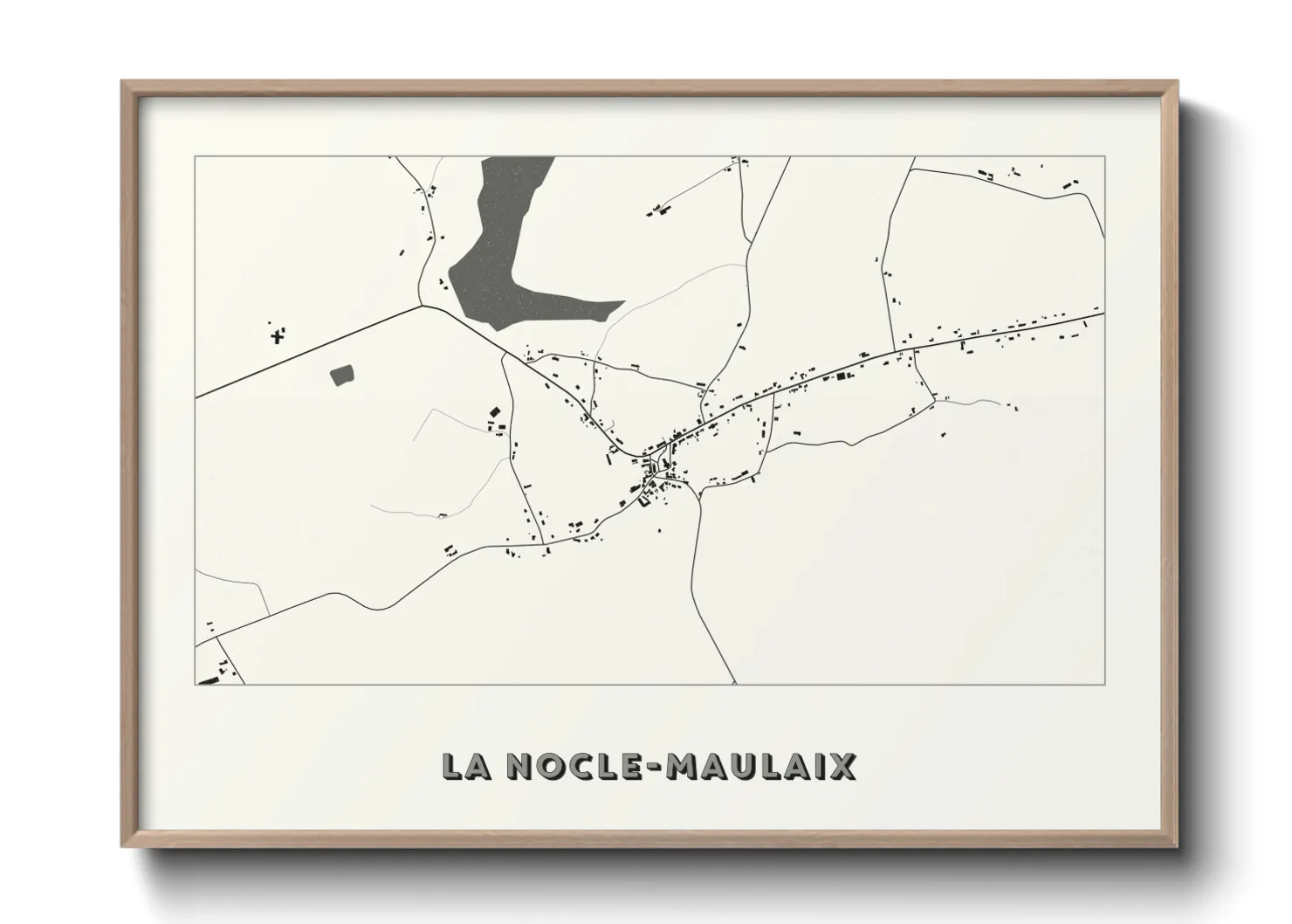Une affiche de carte sur La Nocle-Maulaix
