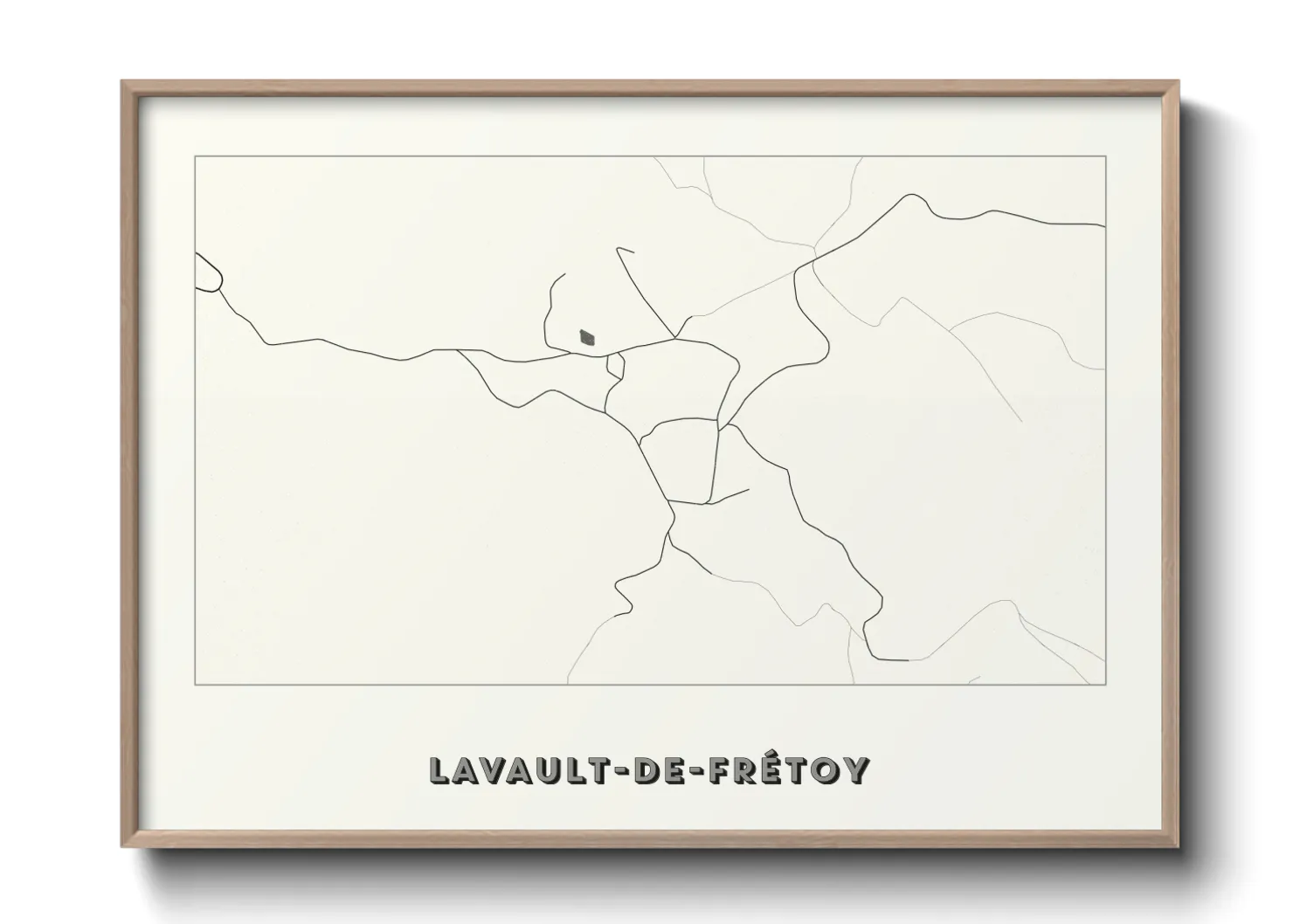 Une affiche de carte sur Lavault-de-Frétoy