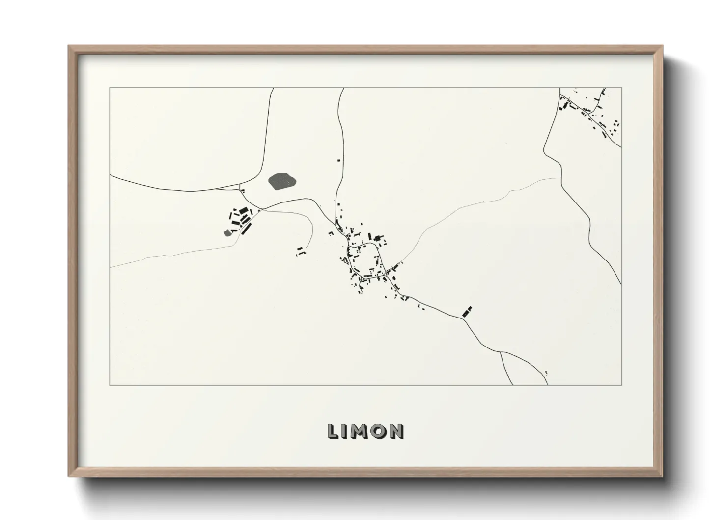 Une affiche de carte sur Limon