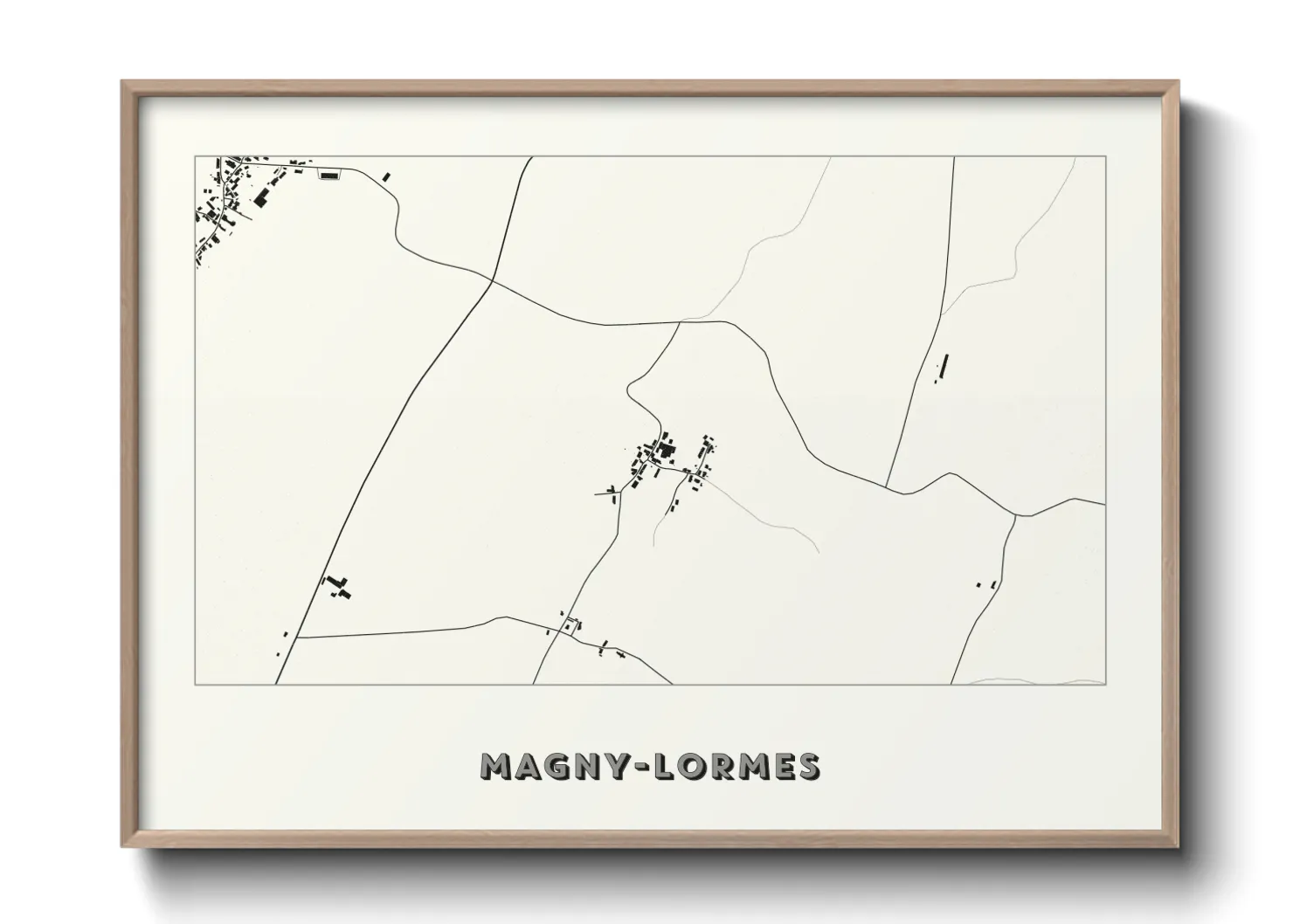 Une affiche de carte sur Magny-Lormes