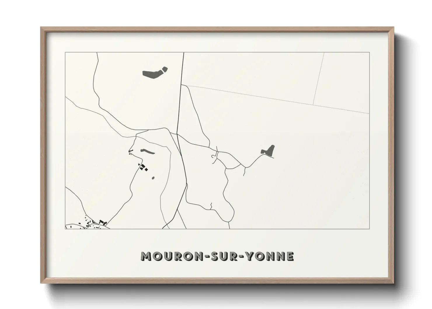Une affiche de carte sur Mouron-sur-Yonne