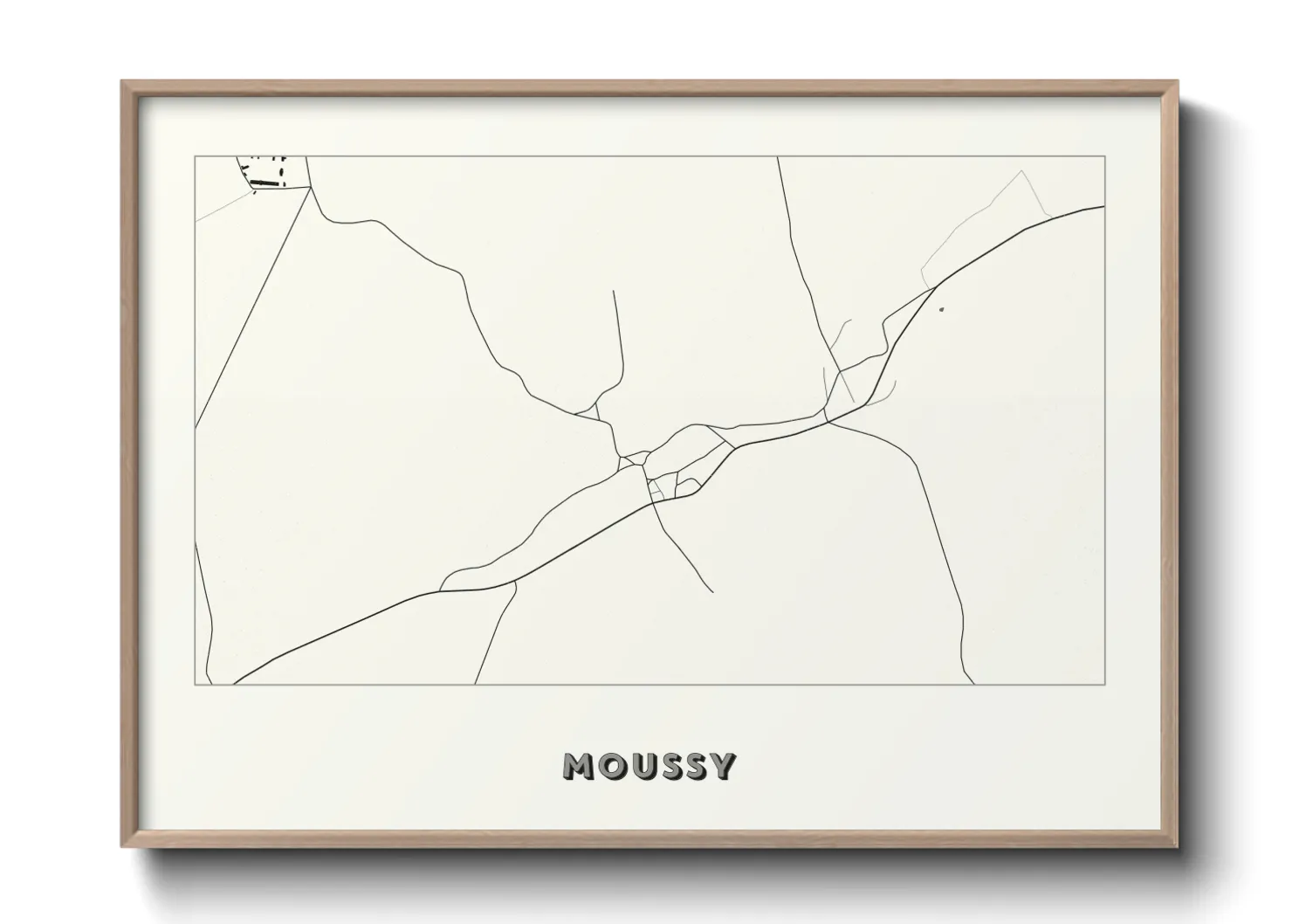 Une affiche de carte sur Moussy