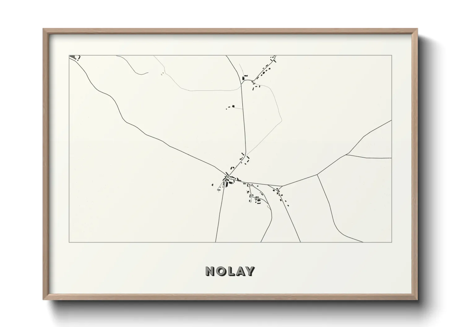 Une affiche de carte sur Nolay