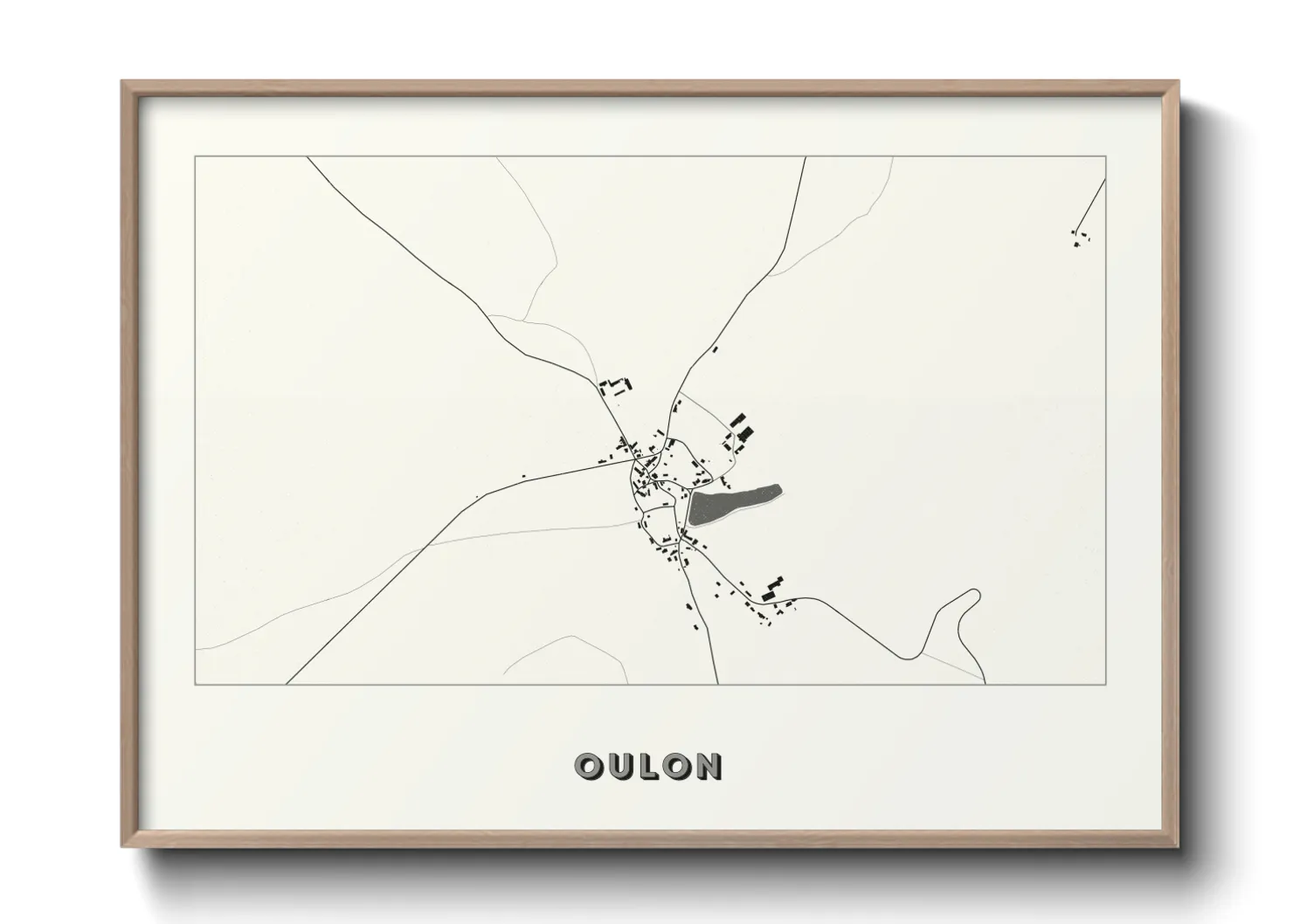 Une affiche de carte sur Oulon