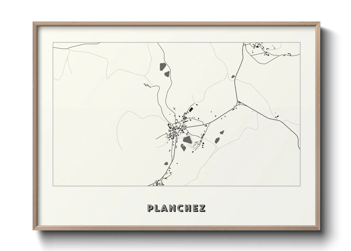 Une affiche de carte sur Planchez