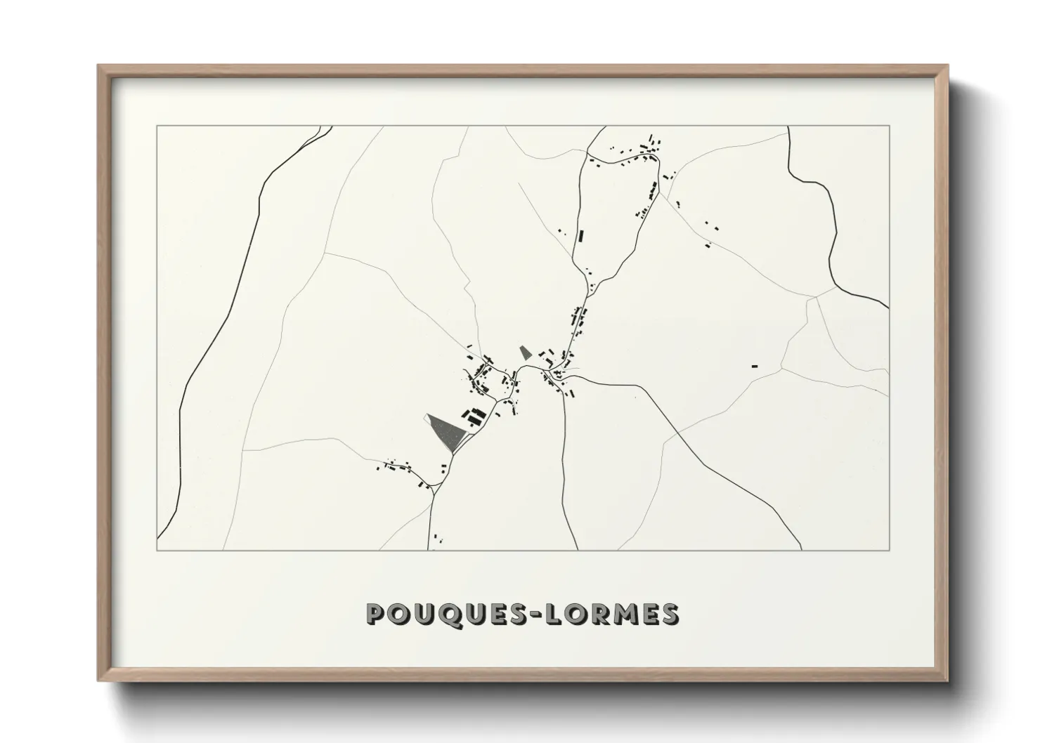 Une affiche de carte sur Pouques-Lormes