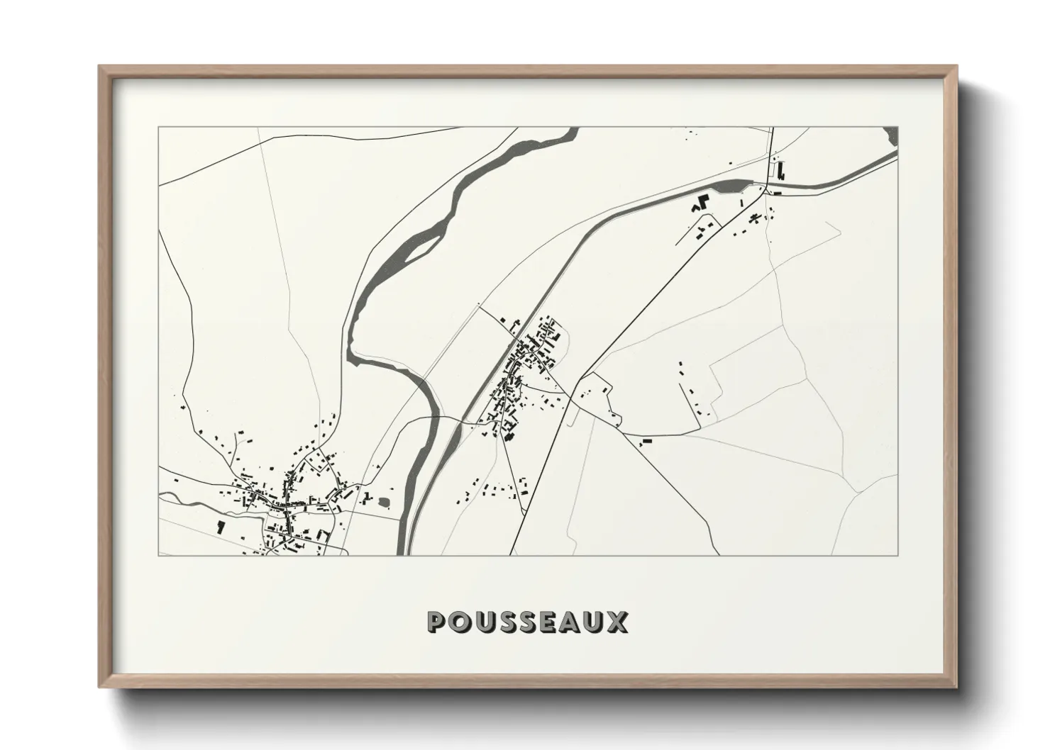Une affiche de carte sur Pousseaux