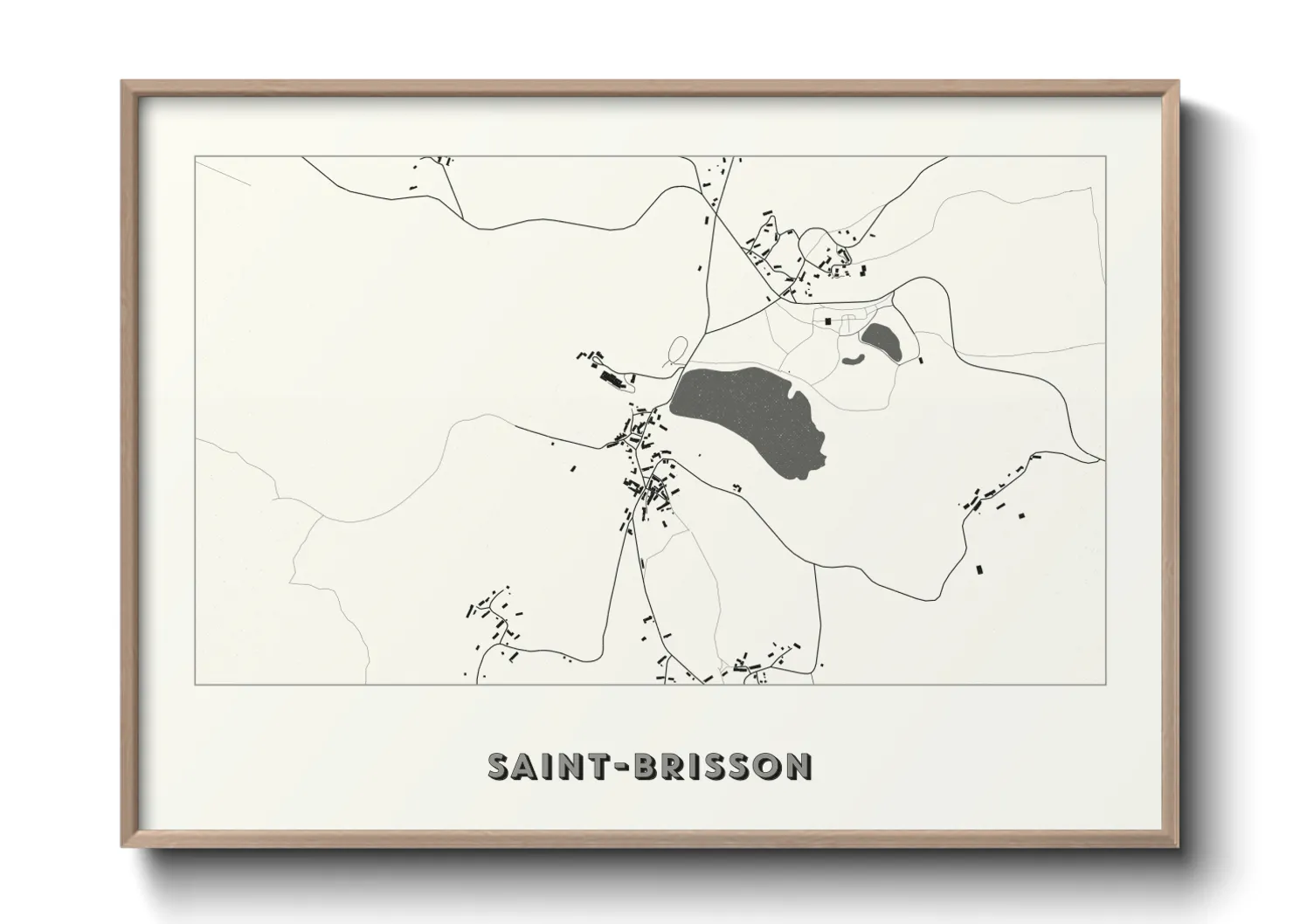 Une affiche de carte sur Saint-Brisson