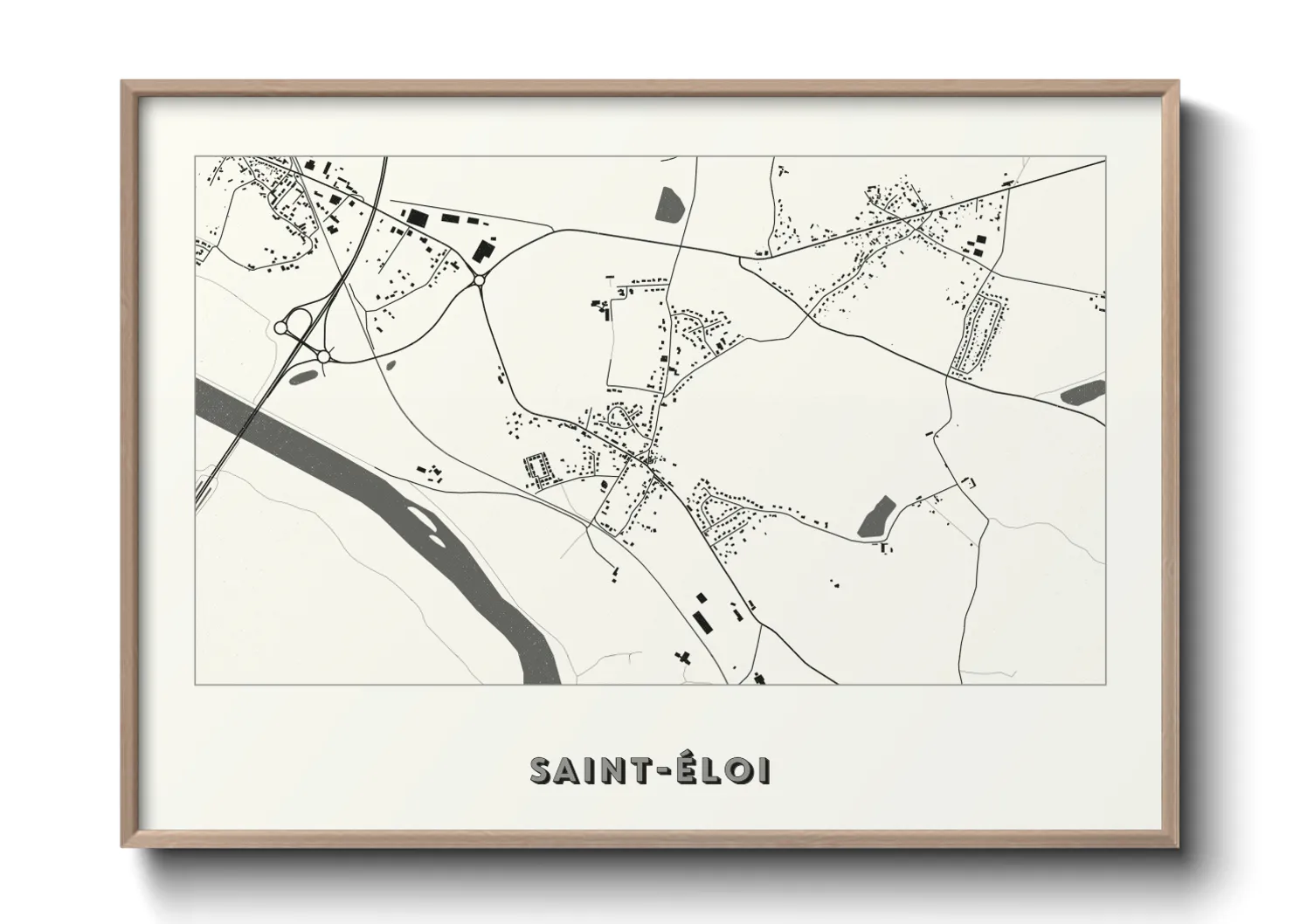 Une affiche de carte sur Saint-Éloi