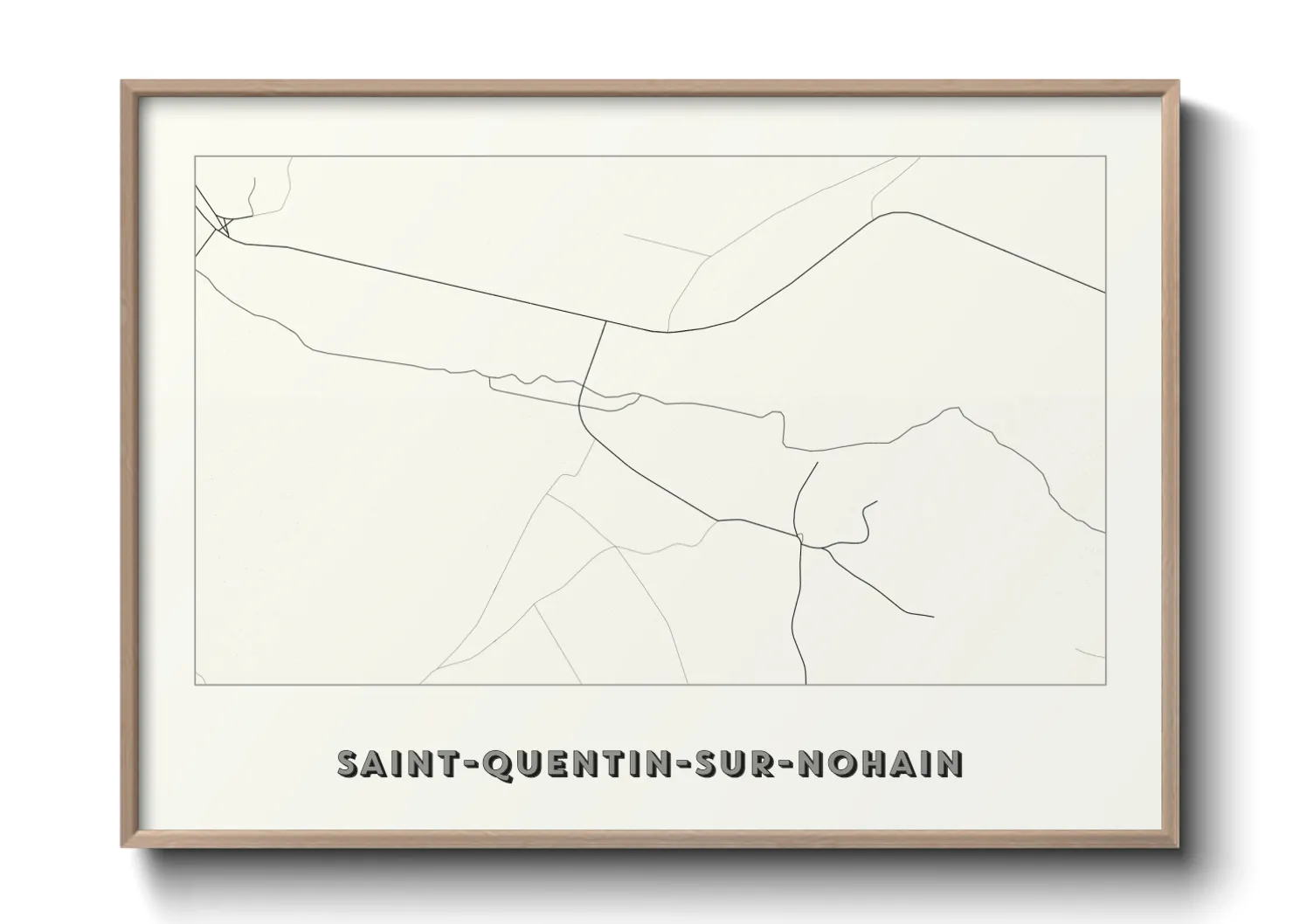 Une affiche de carte sur Saint-Quentin-sur-Nohain