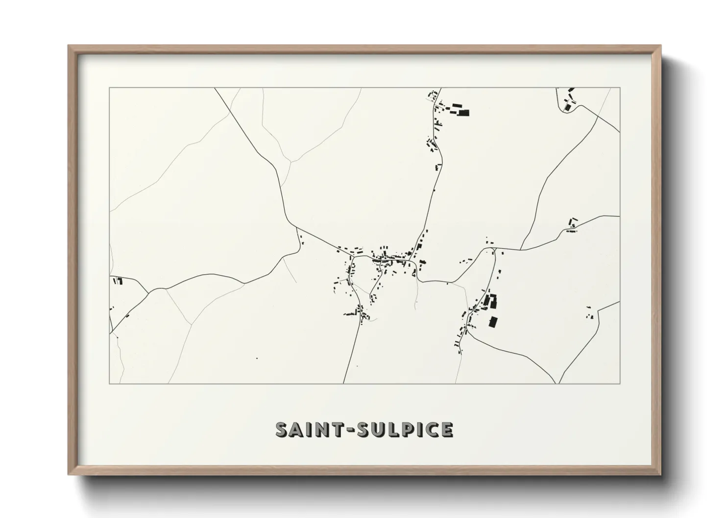 Une affiche de carte sur Saint-Sulpice