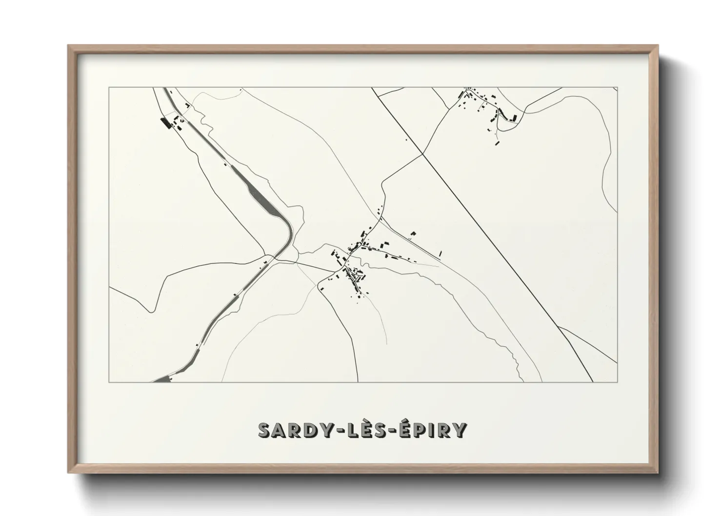 Une affiche de carte sur Sardy-lès-Épiry