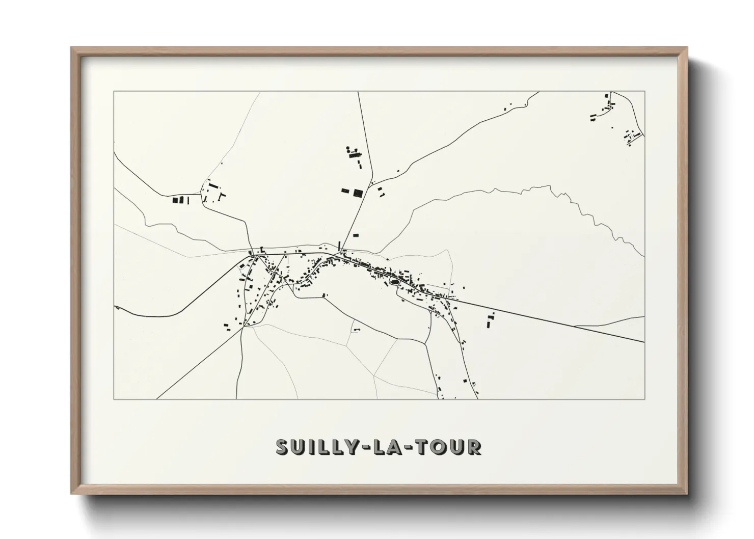 Une affiche de carte sur Suilly-la-Tour