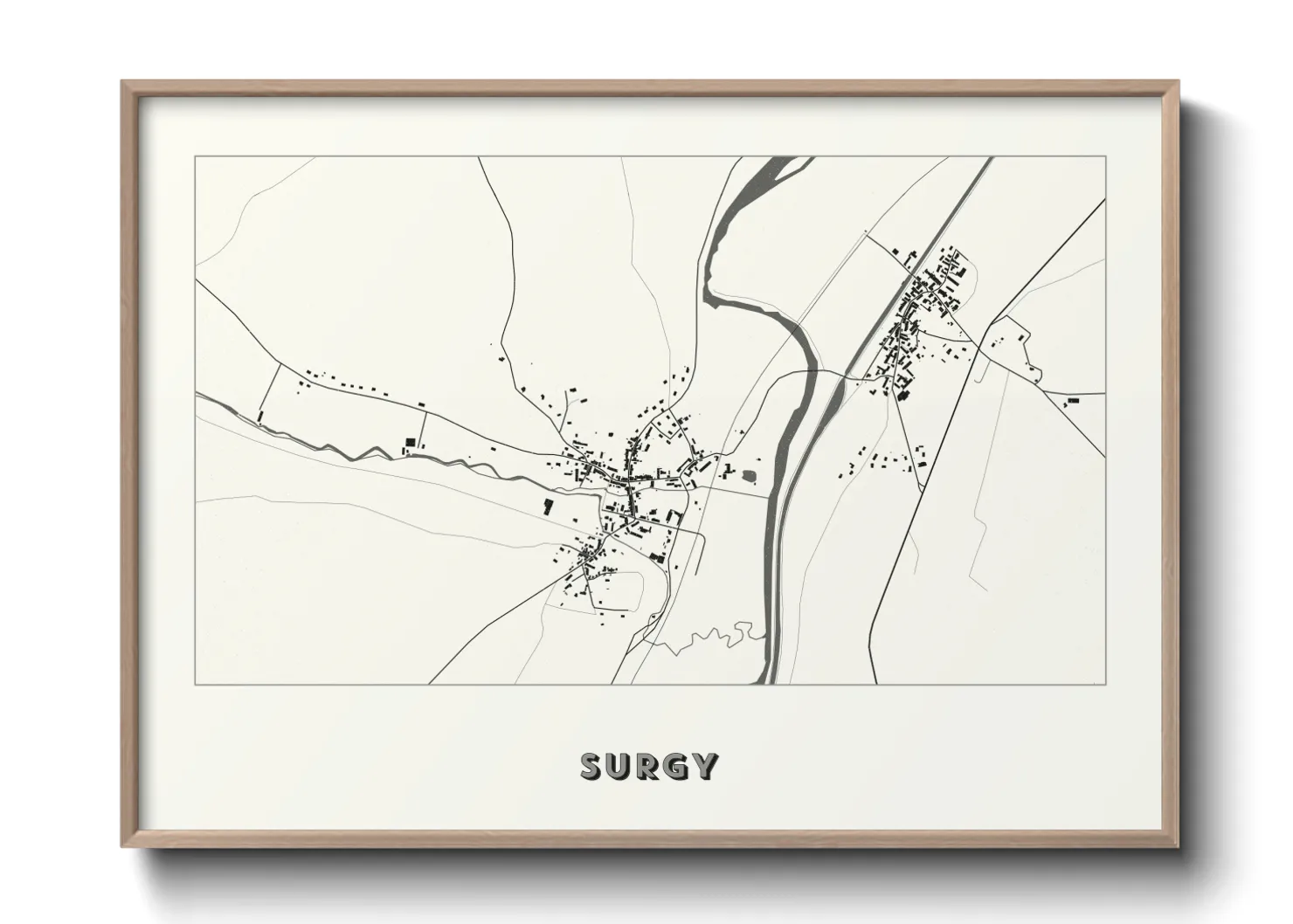 Une affiche de carte sur Surgy