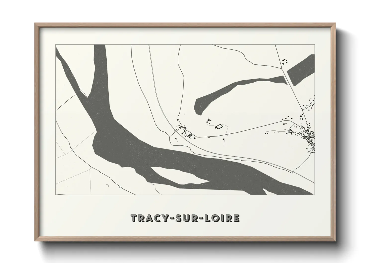 Une affiche de carte sur Tracy-sur-Loire