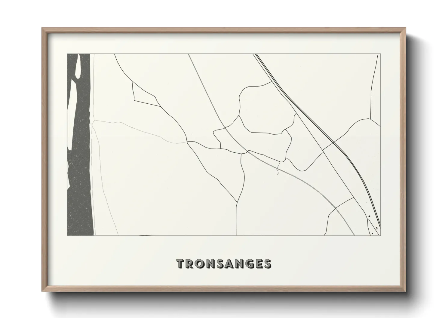 Une affiche de carte sur Tronsanges