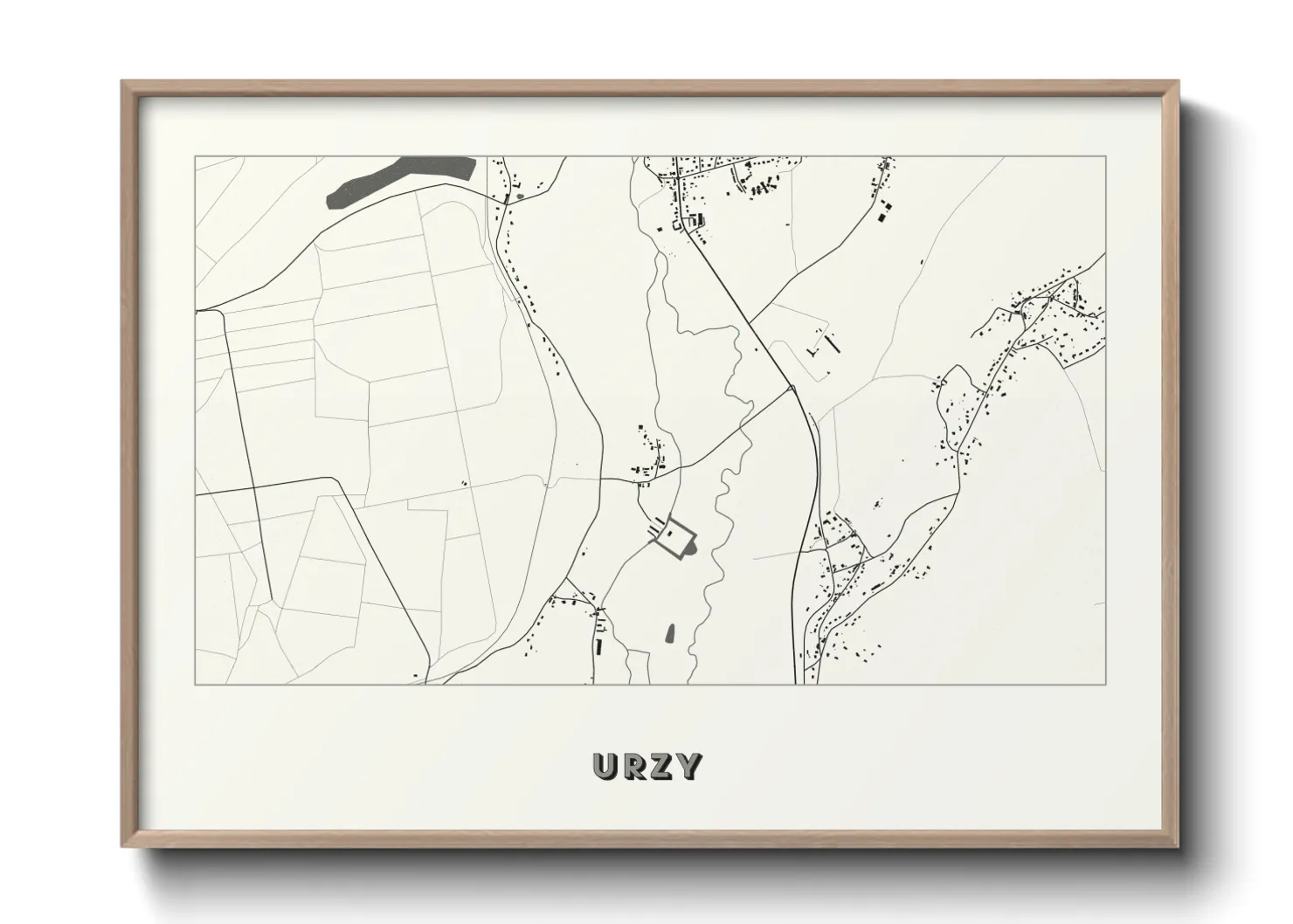 Une affiche de carte sur Urzy