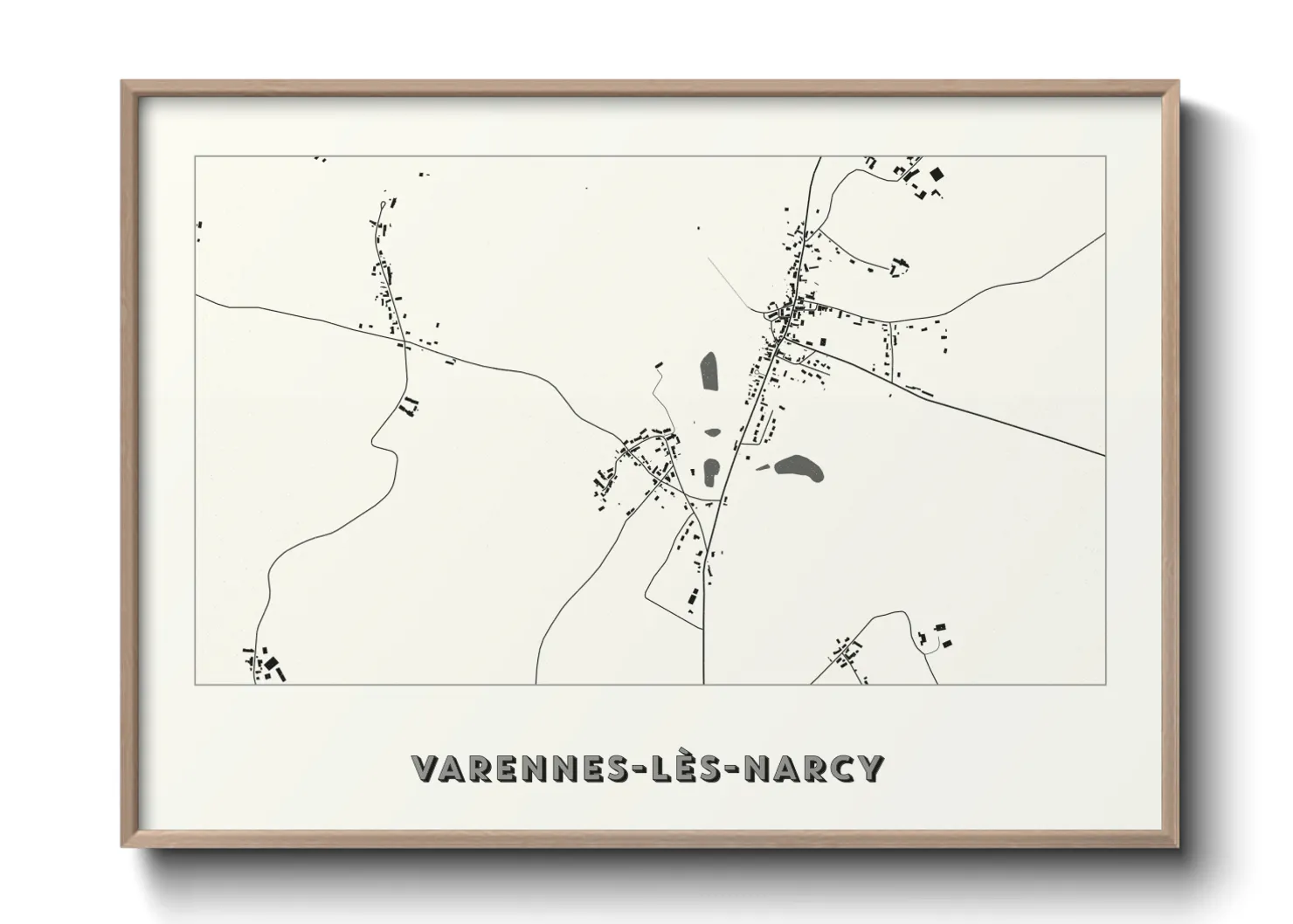 Une affiche de carte sur Varennes-lès-Narcy