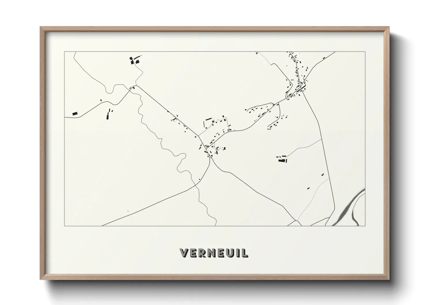 Une affiche de carte sur Verneuil