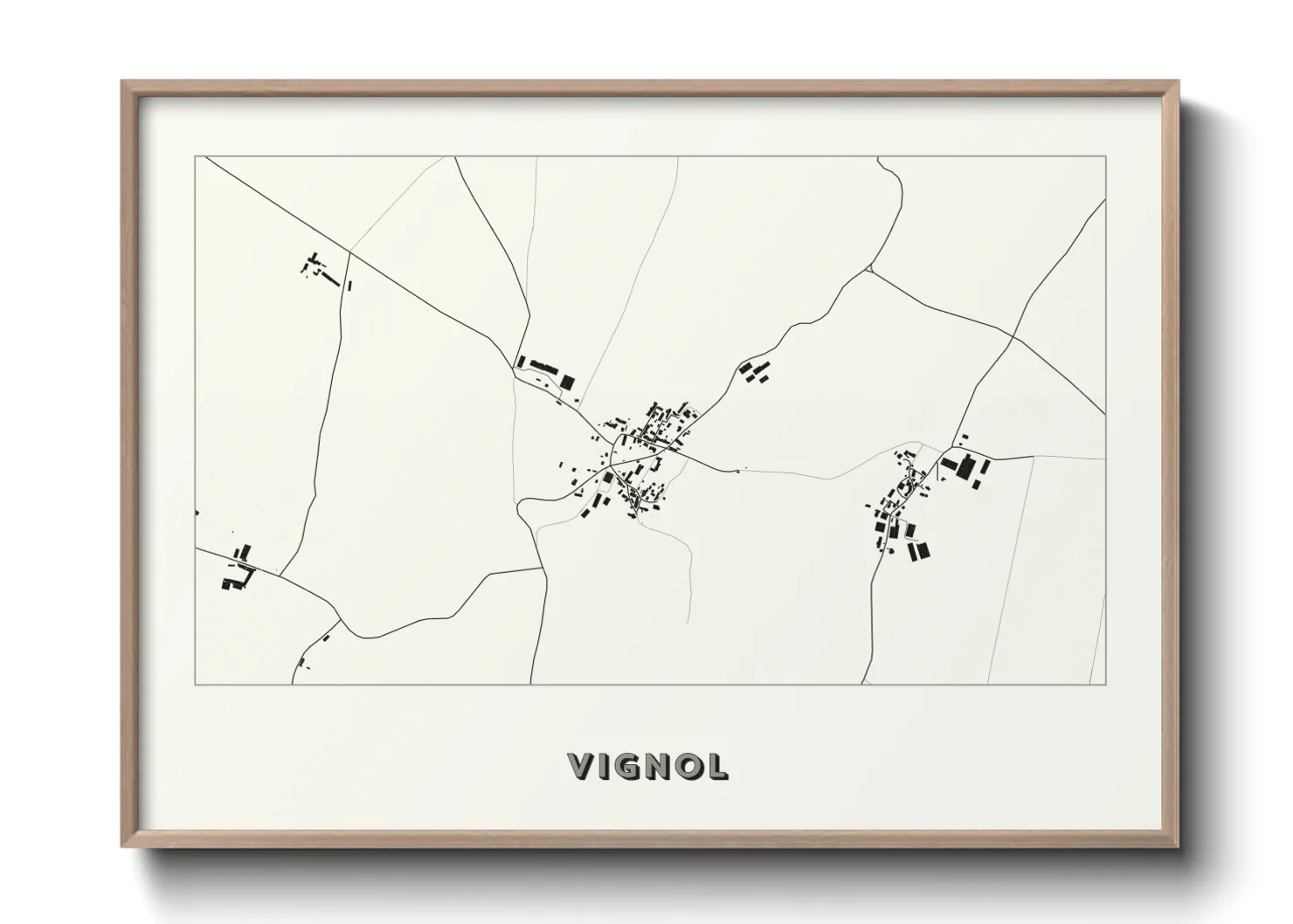 Une affiche de carte sur Vignol