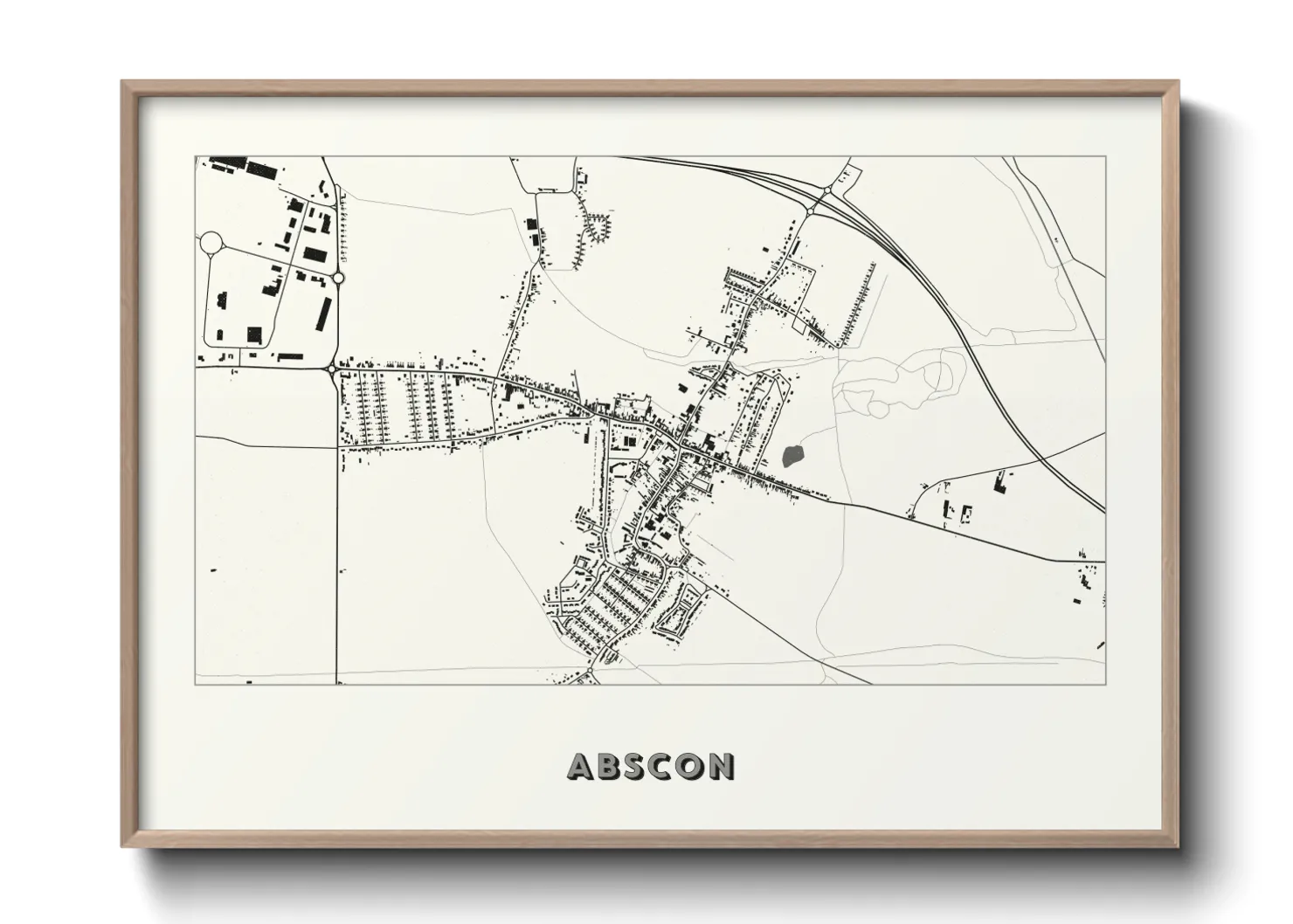 Une affiche de carte sur Abscon