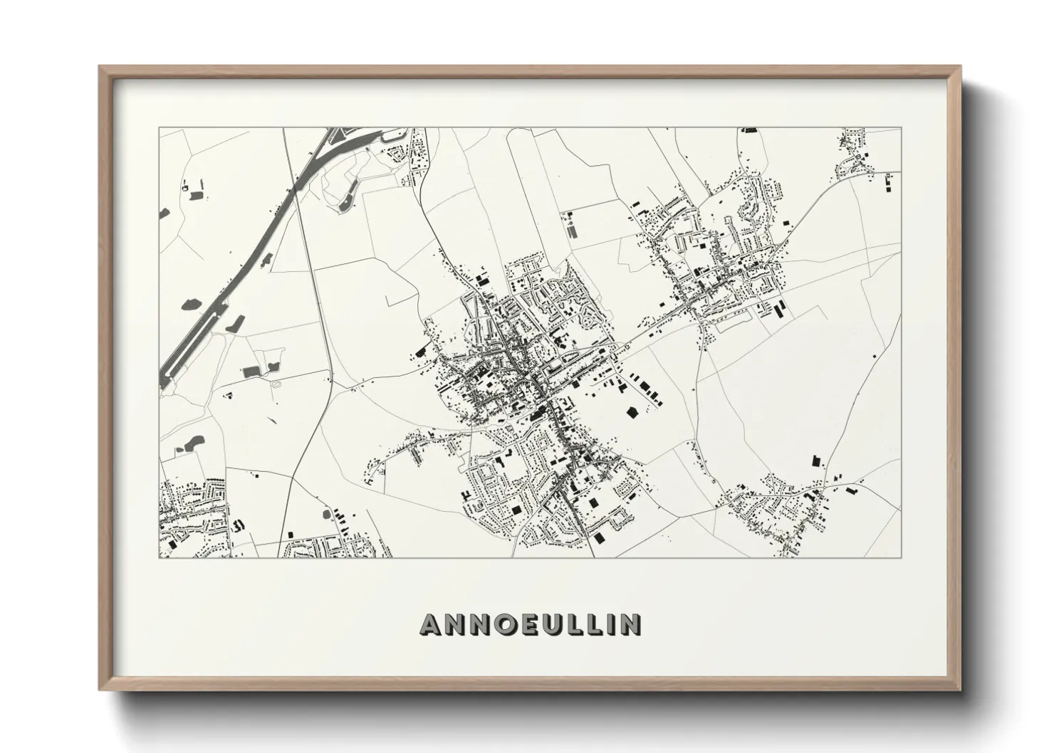 Une affiche de carte sur Annoeullin