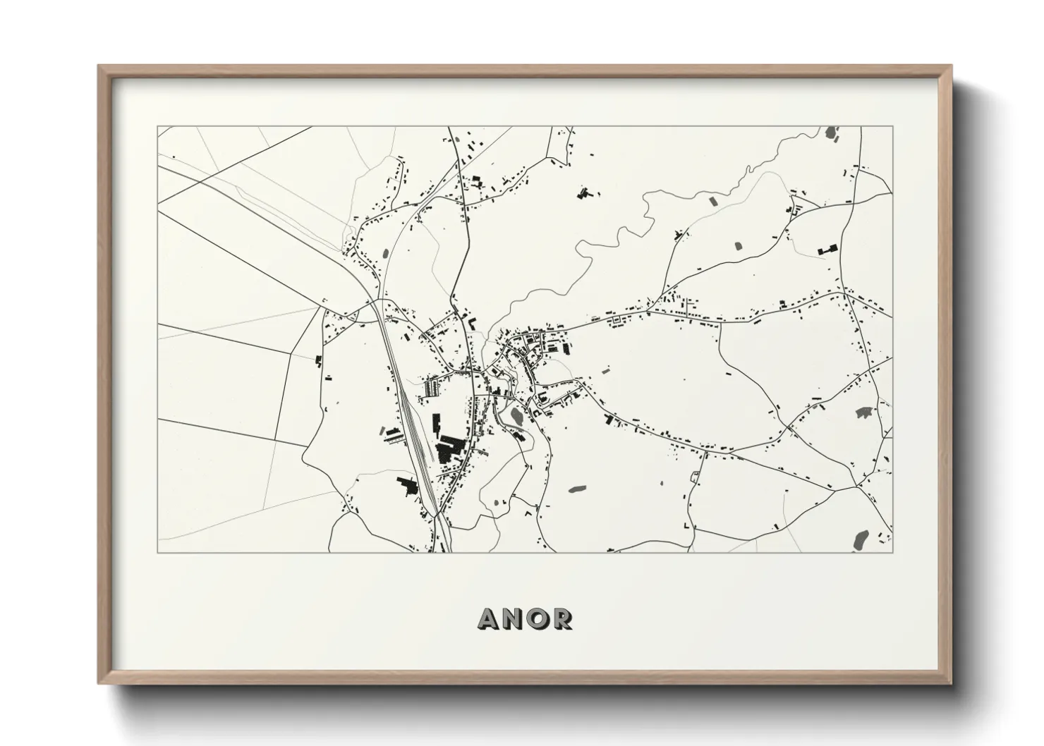 Une affiche de carte sur Anor