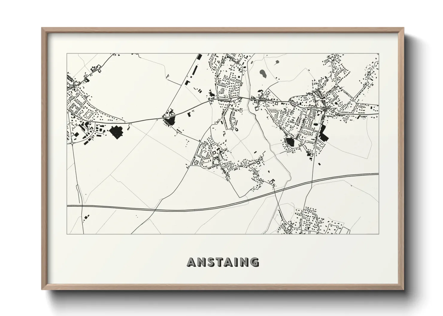 Une affiche de carte sur Anstaing