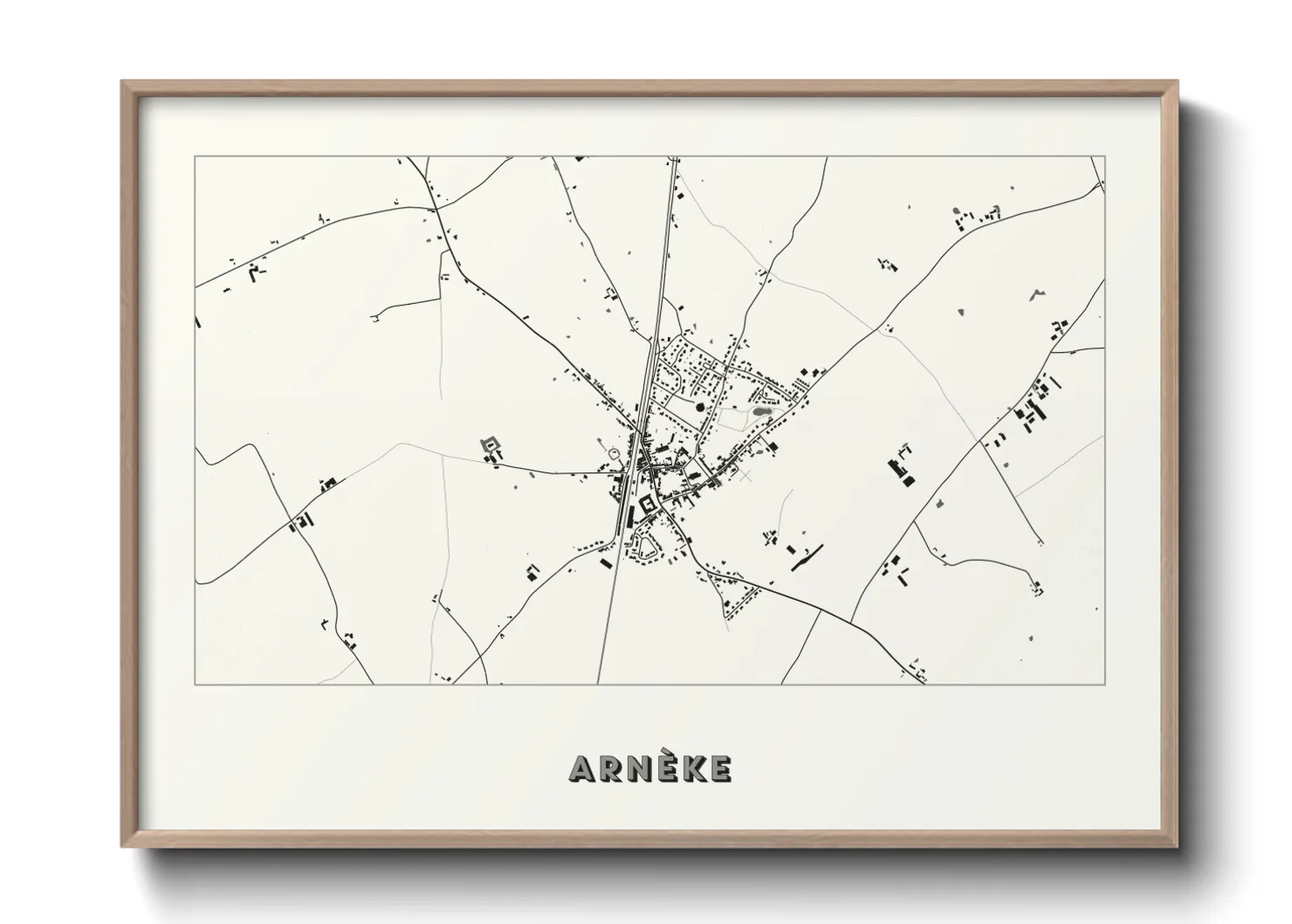 Une affiche de carte sur Arnèke