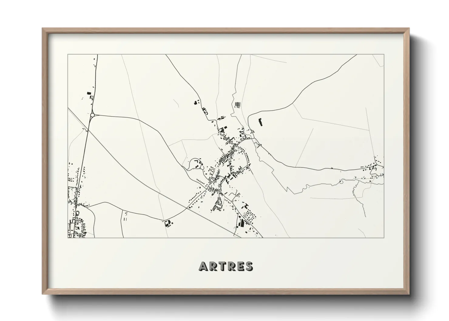 Une affiche de carte sur Artres