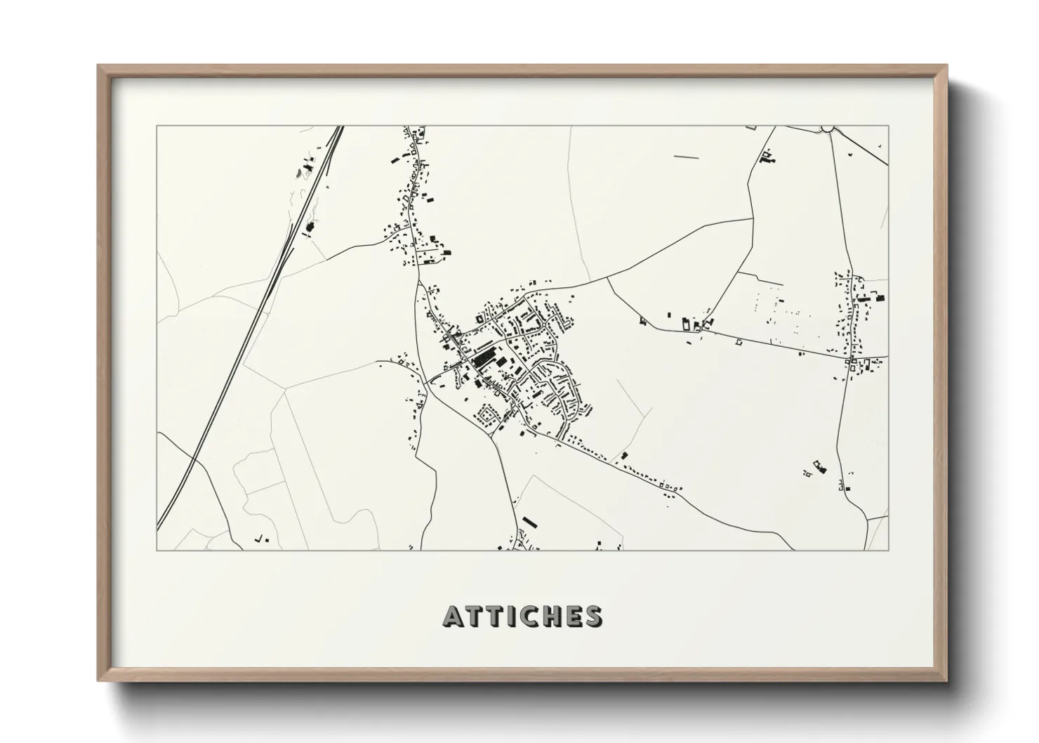 Une affiche de carte sur Attiches