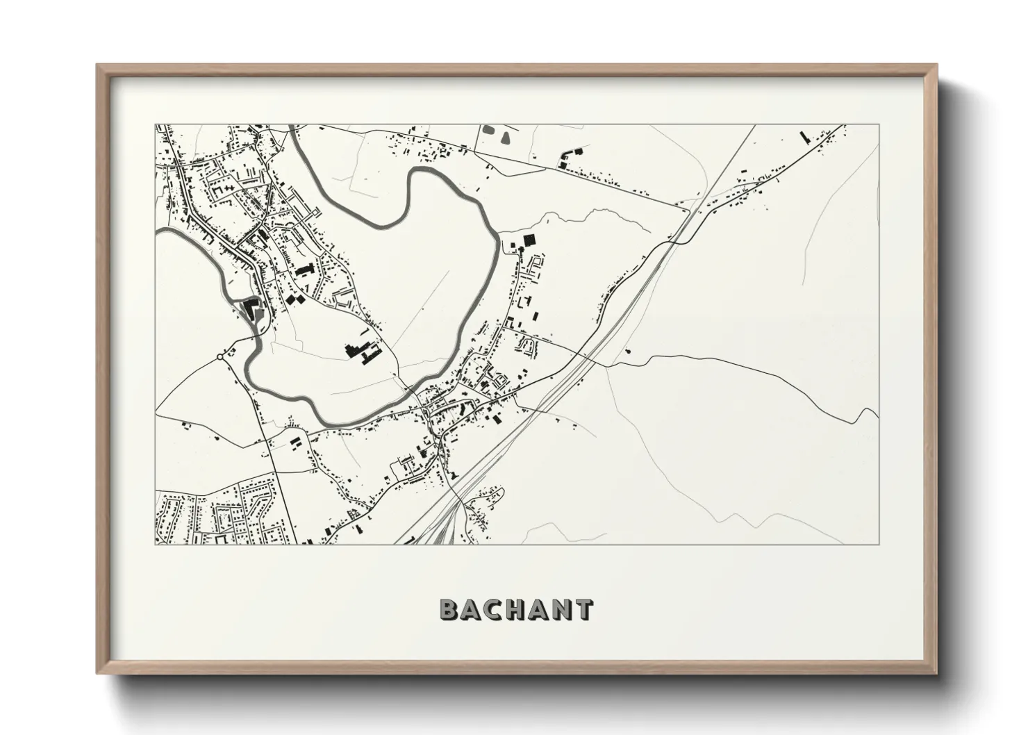 Une affiche de carte sur Bachant
