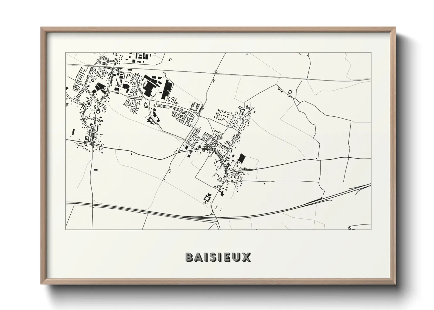 Une affiche de carte sur Baisieux