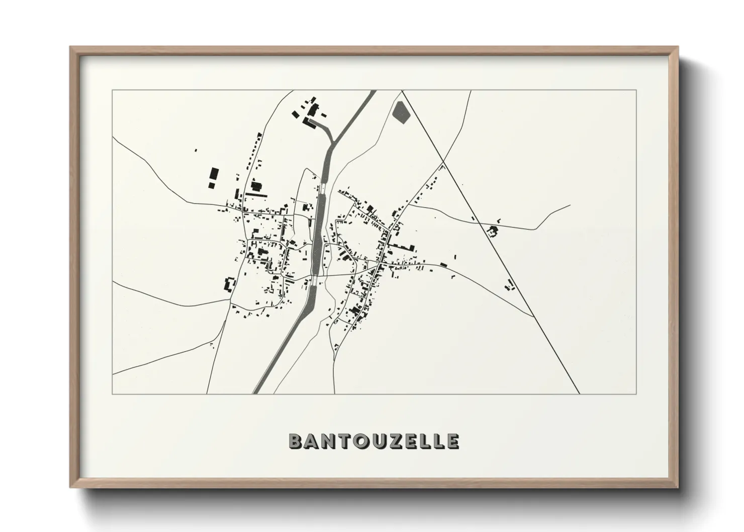 Une affiche de carte sur Bantouzelle
