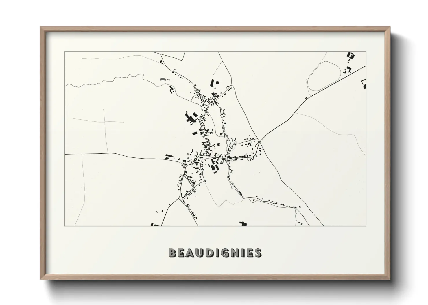 Une affiche de carte sur Beaudignies