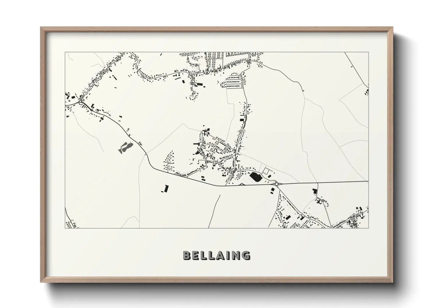 Une affiche de carte sur Bellaing